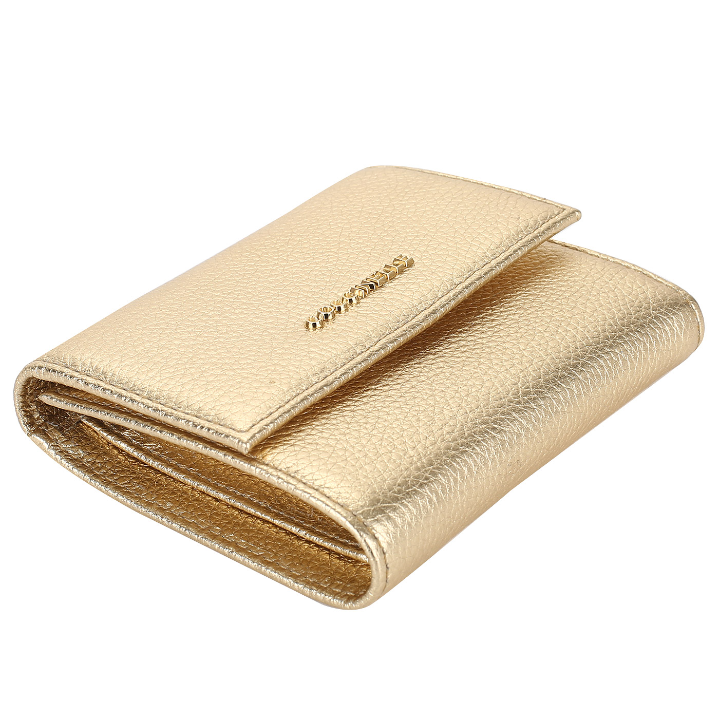 Золотой кожаный кошелек Coccinelle Metallic Soft