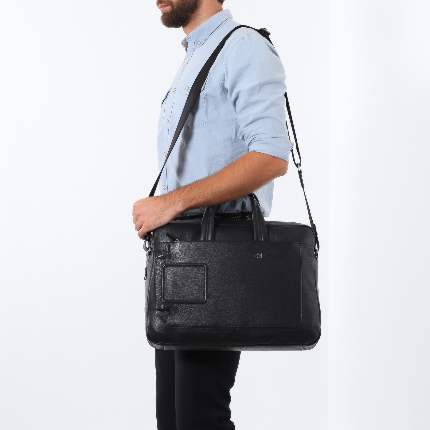 Кожаная сумка делового стиля Piquadro Vibe