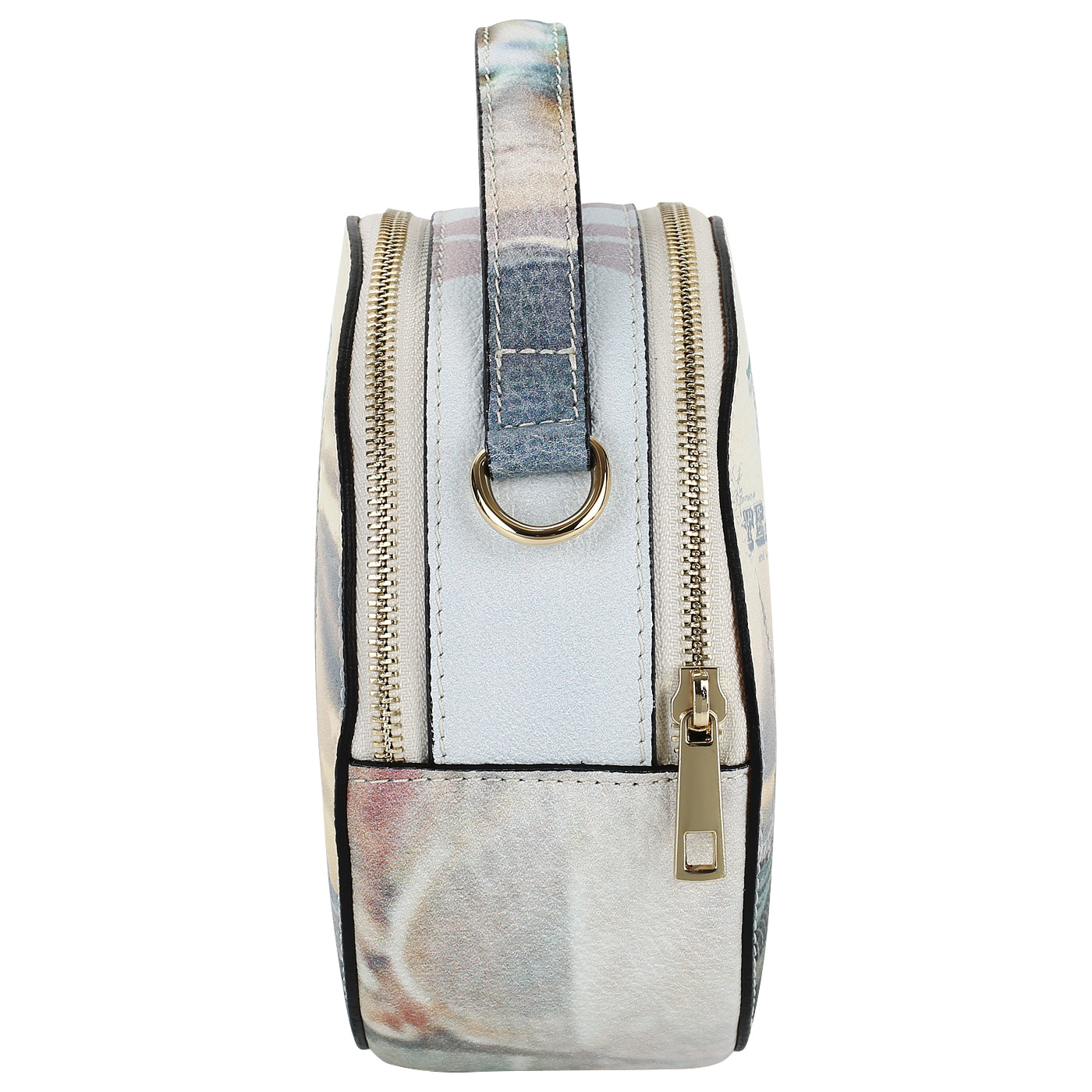 Круглая сумочка с двумя молниями Acquanegra London