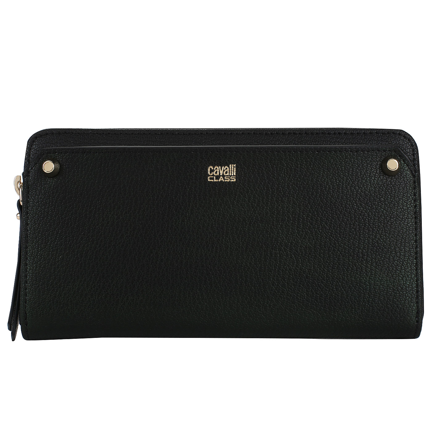 Cavalli Class Черный кожаный кошелек