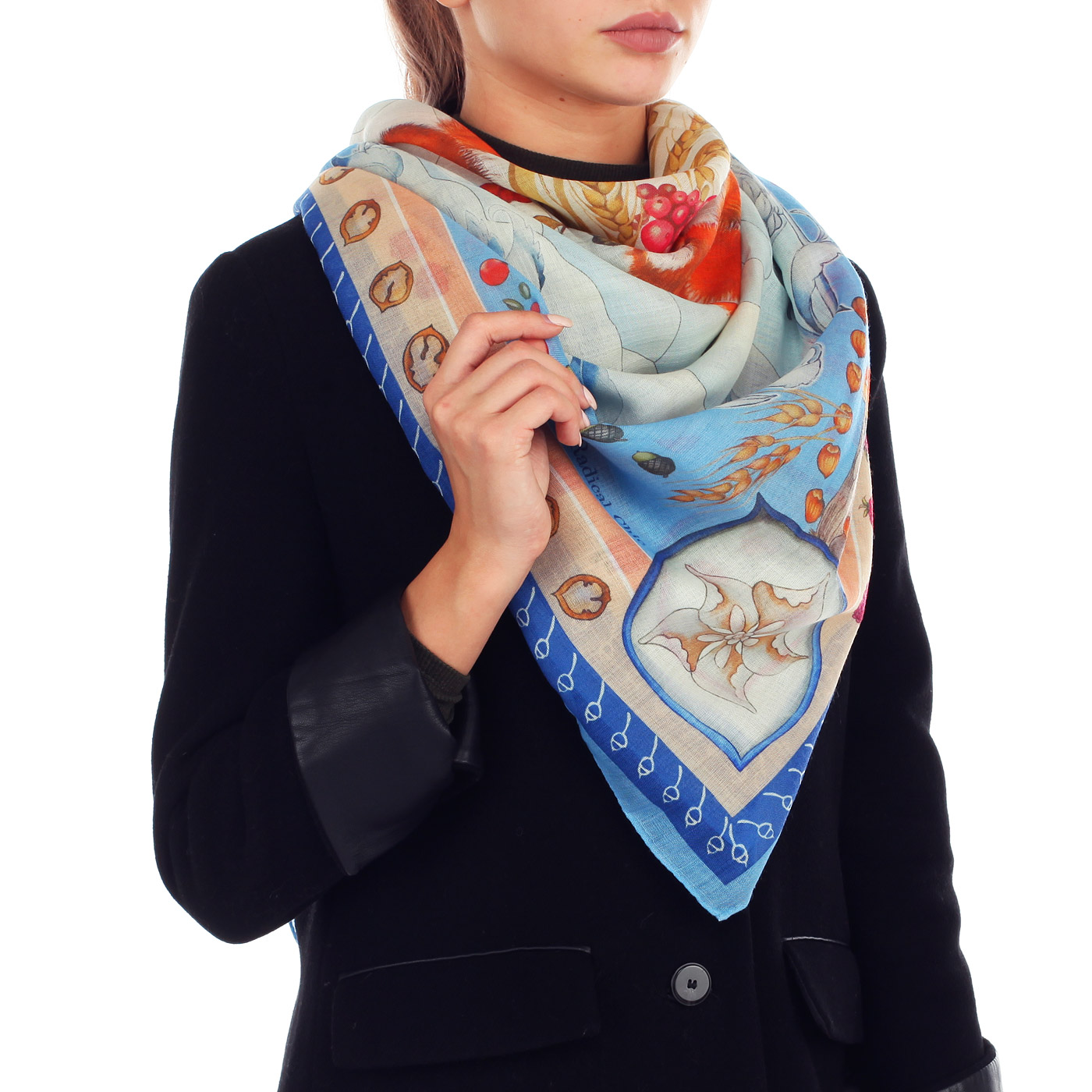 Платок из шерсти и шелка Radical Chic Winter Forest