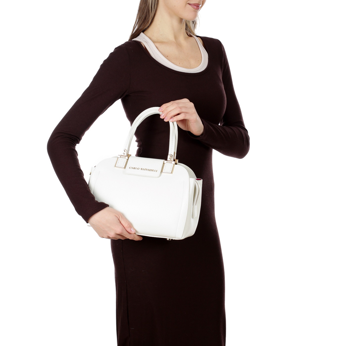 Кожаная сумка Carlo Salvatelli Swami gemma