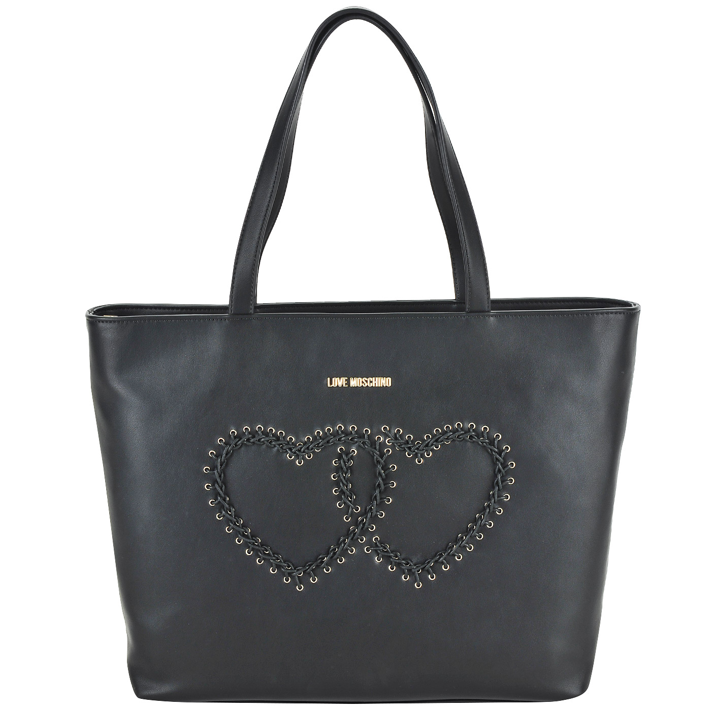 Love Moschino Вместительная женская сумка черного цвета