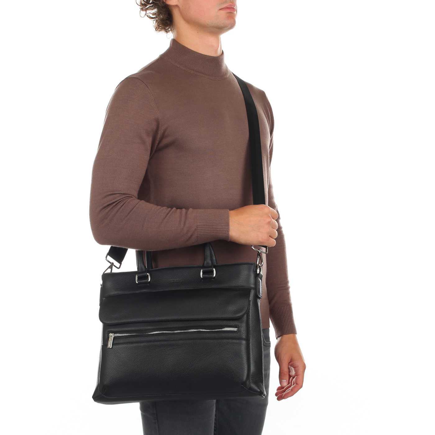 Деловая сумка из кожи Stevens 