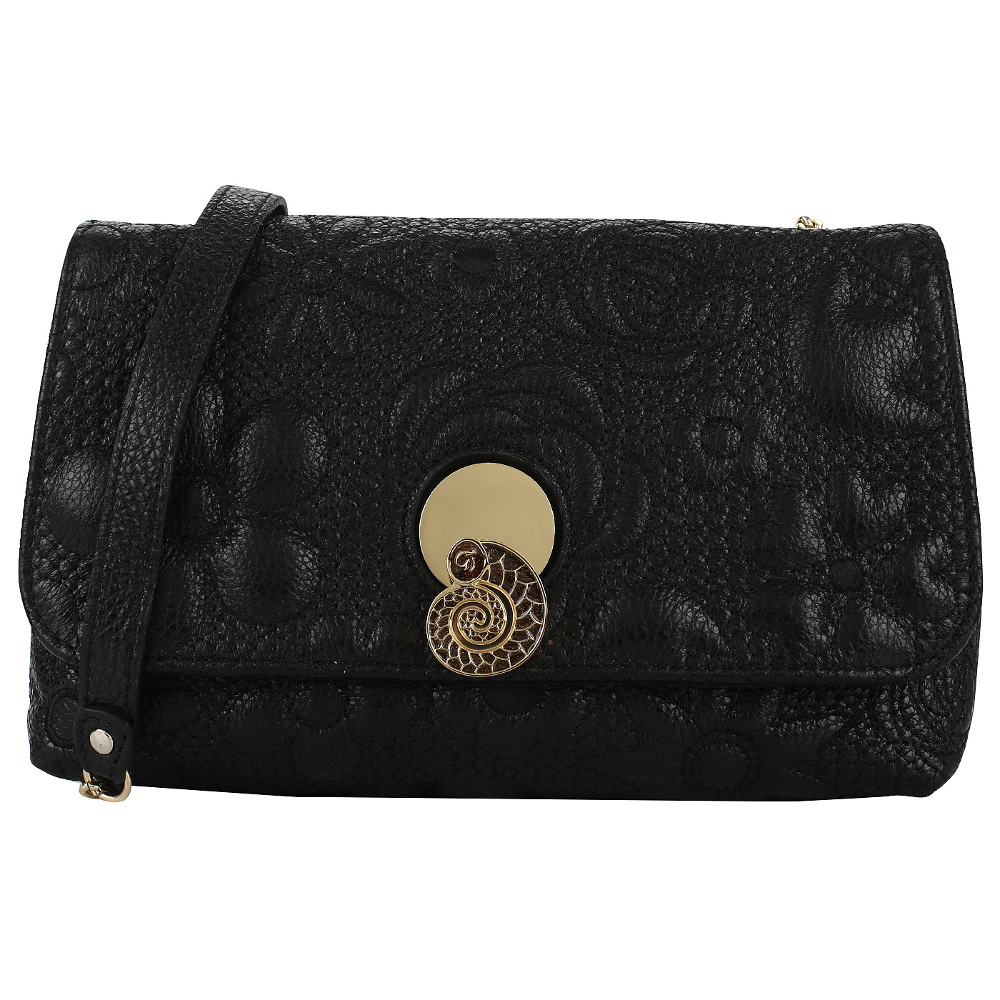 Gilda Tonelli Черная кожаная сумочка