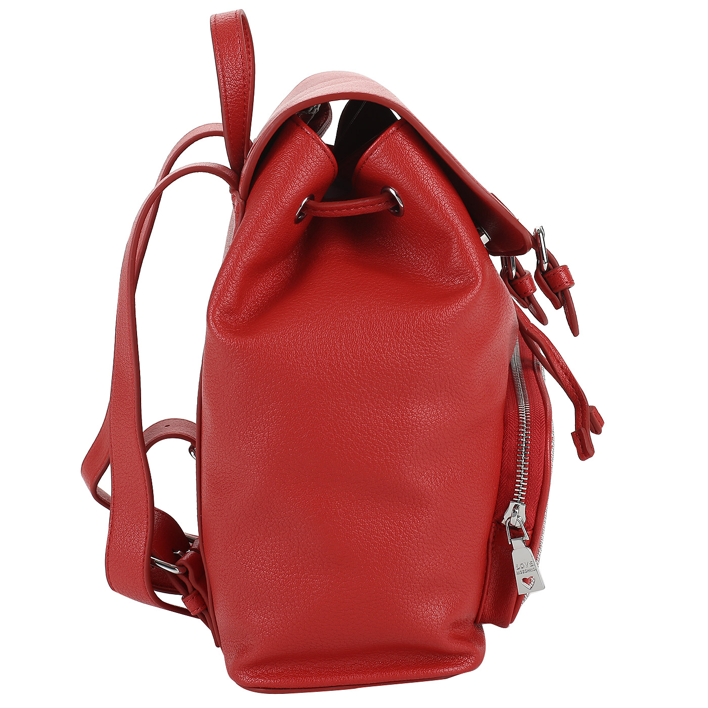 Красный рюкзак с декором Love Moschino Microstuds