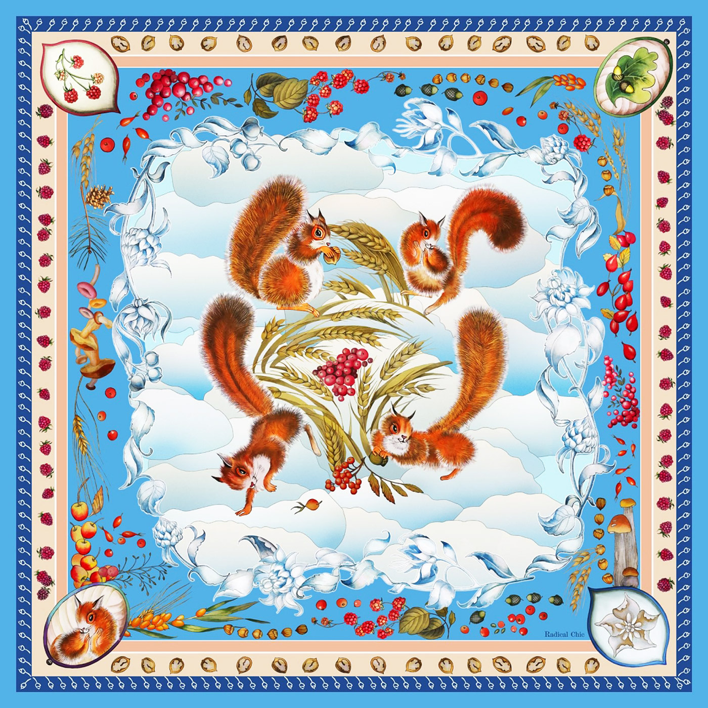 Radical Chic Платок из шерсти и шелка