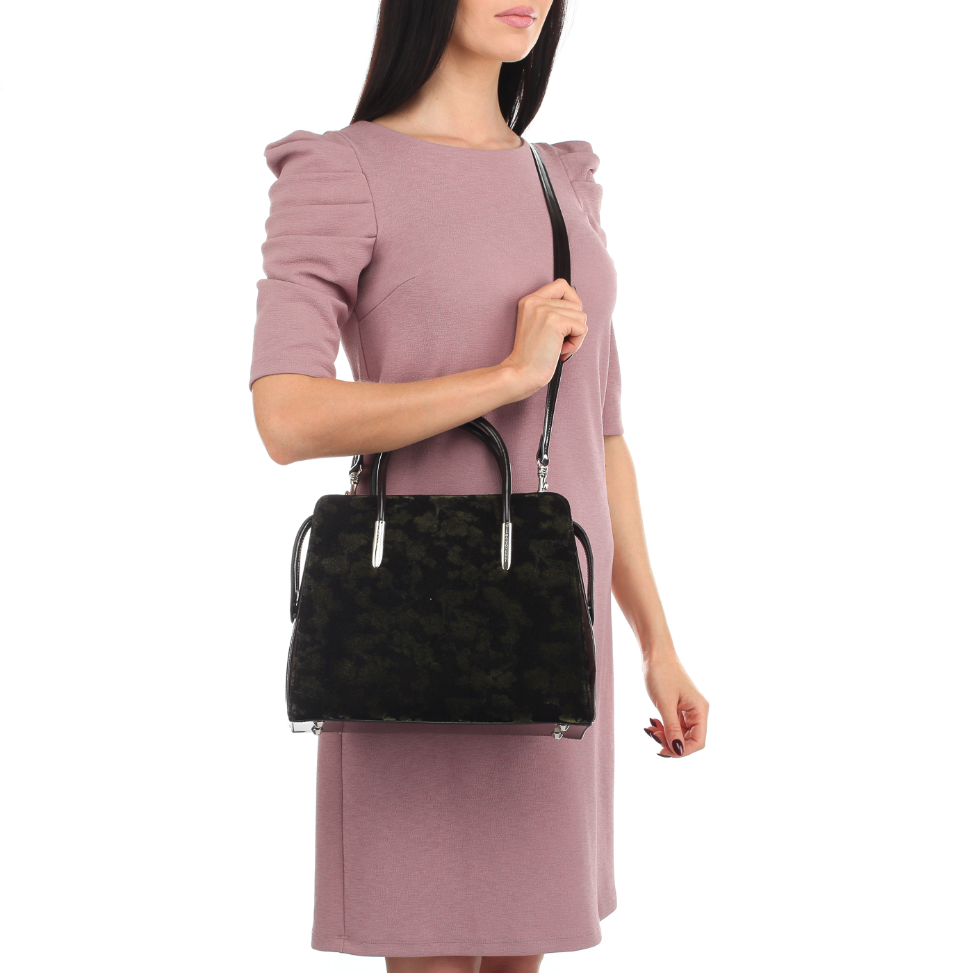 Комбинированная сумка на двойной молнии Gilda Tonelli Fiori Pad