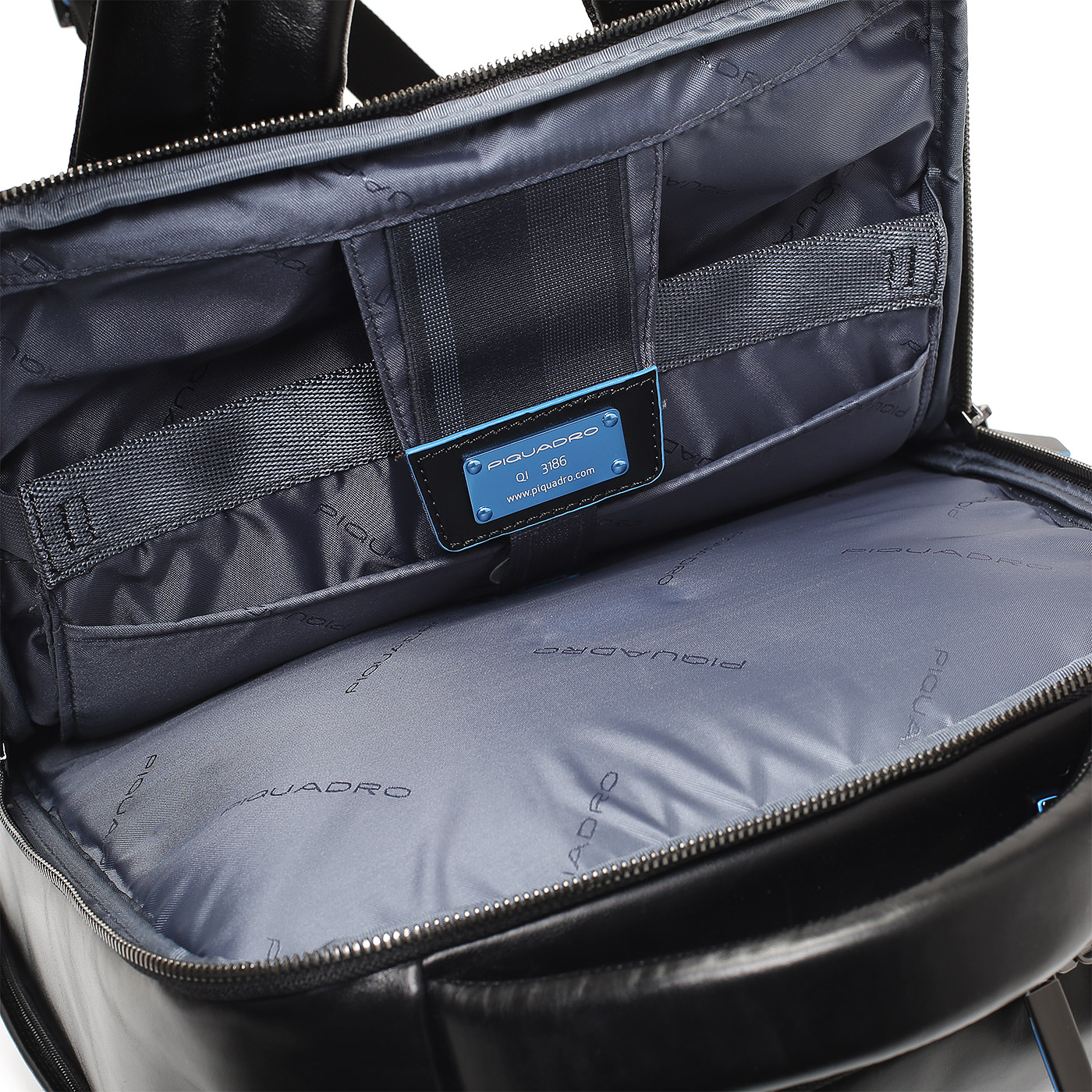 Кожаный рюкзак Piquadro Blue square