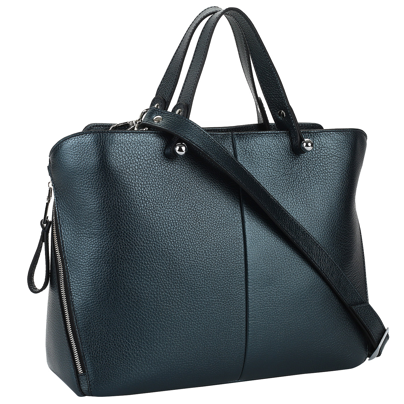 Вместительная кожаная сумка Chatte 