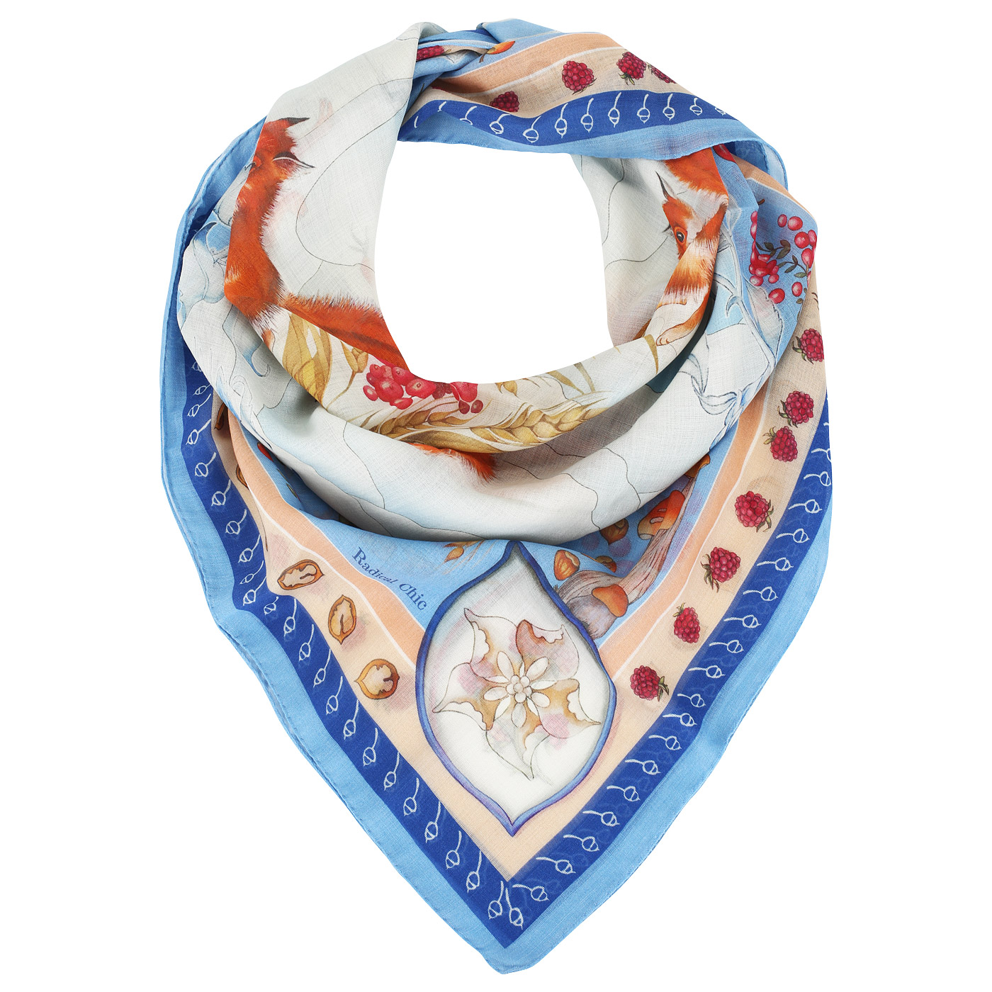 Платок из шерсти и шелка Radical Chic Winter Forest