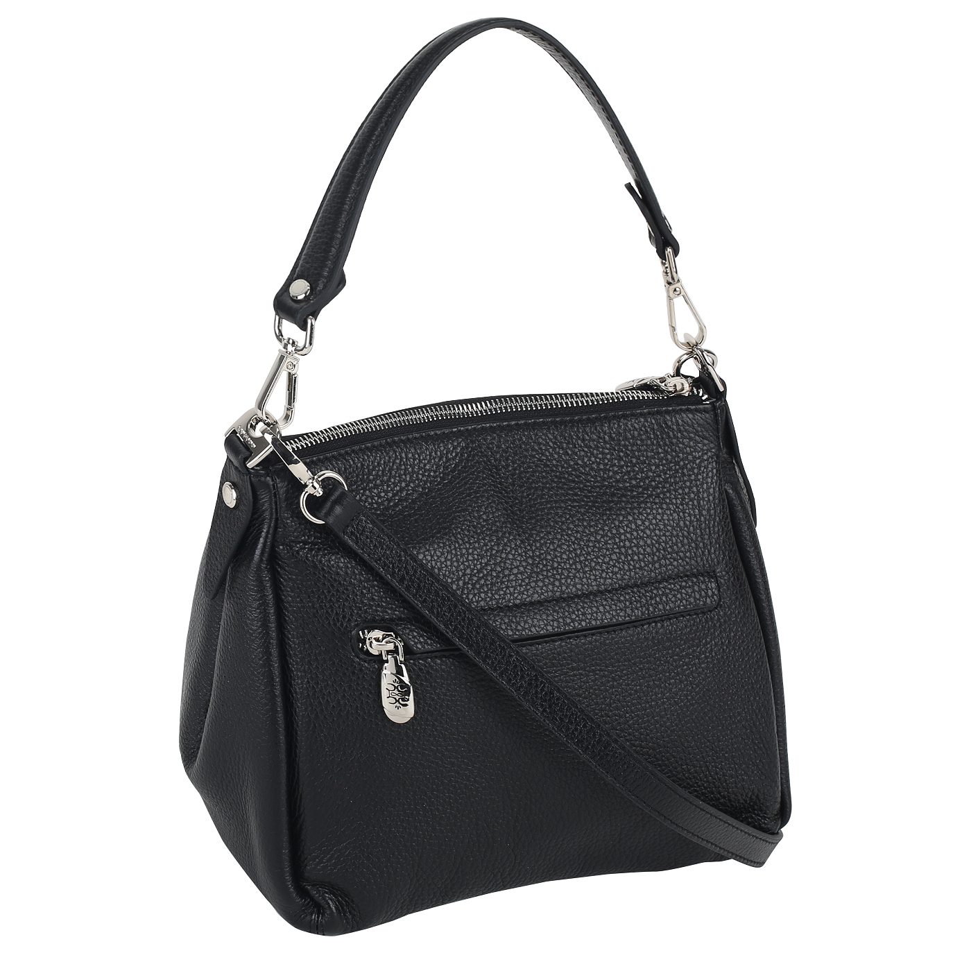 Кожаная сумка с брелком Curanni 