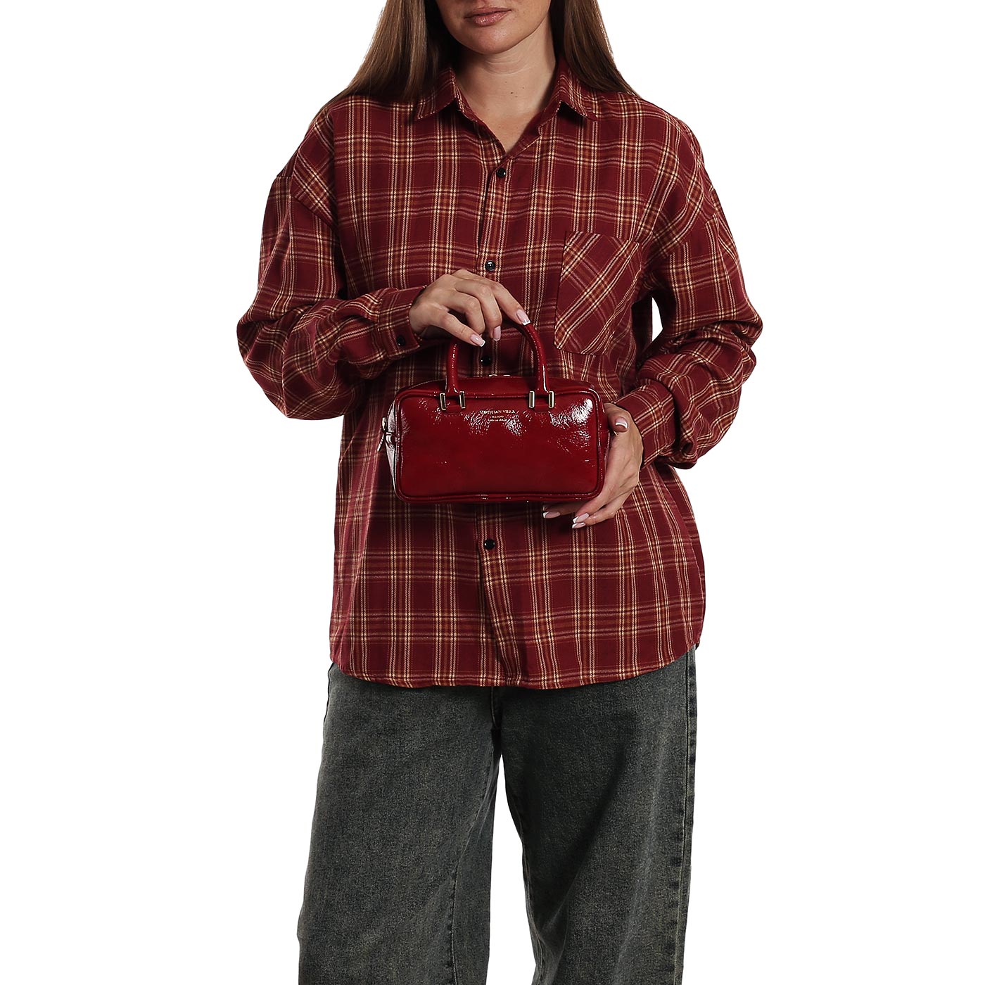 Кожаная сумка Christian Villa Athene Vernice