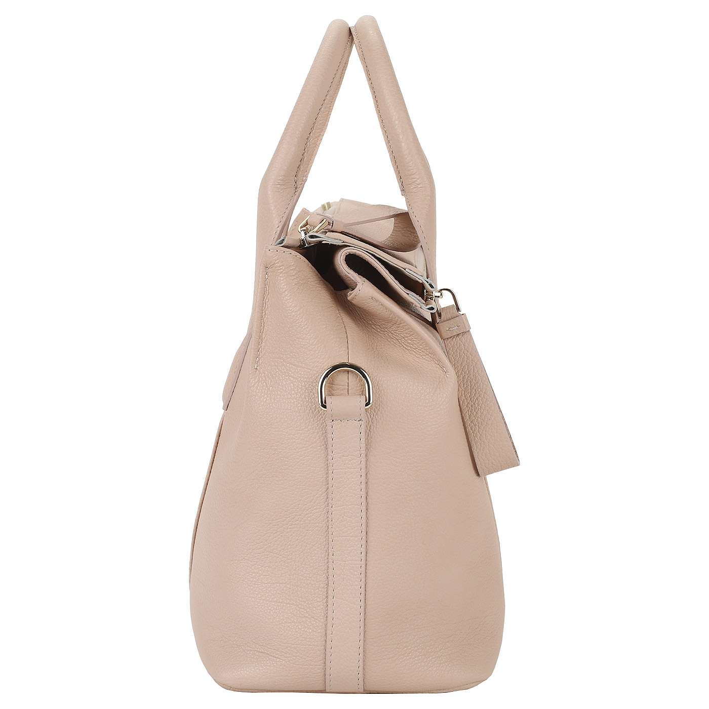 Сумка из бежево-розовой кожи Aurelli 