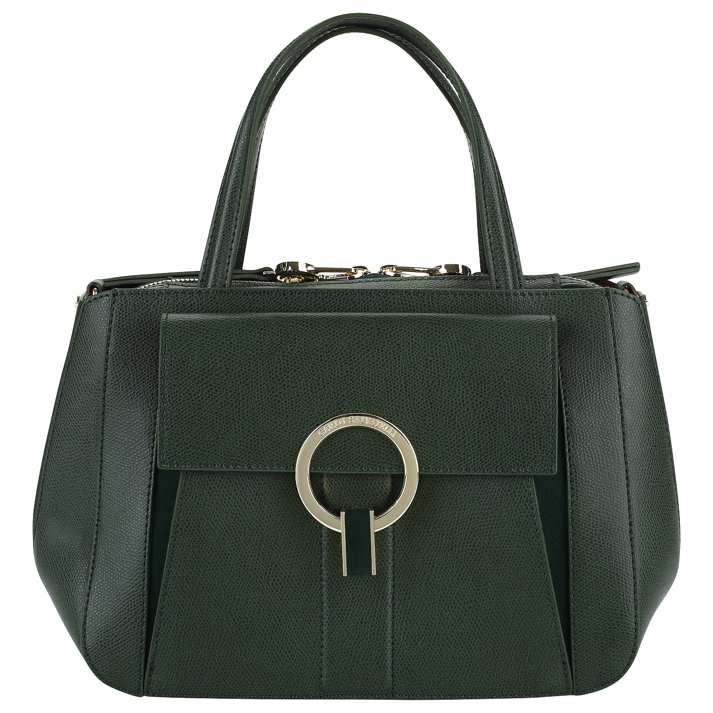 Carlo Salvatelli Кожаная сумка с тиснением