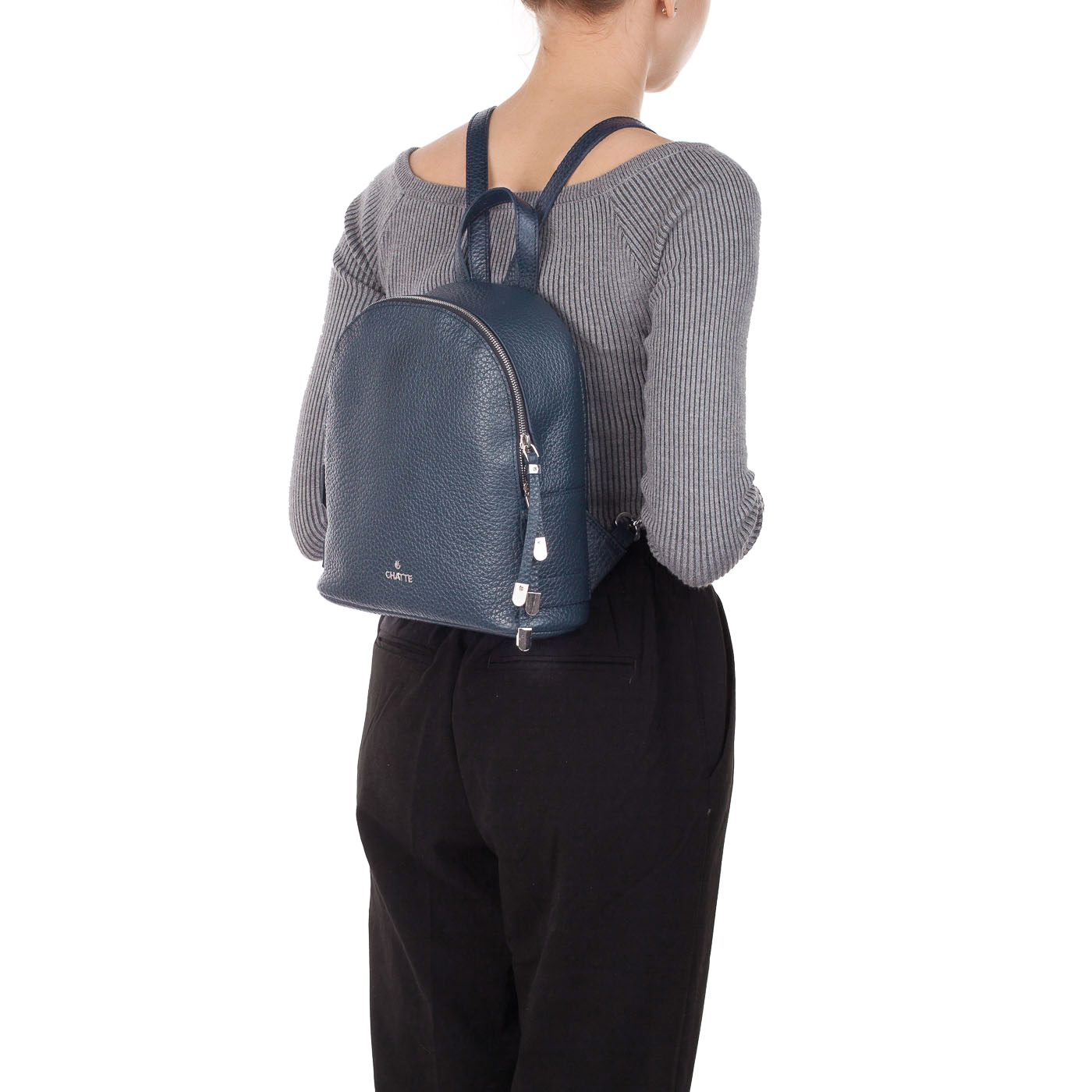 Женский кожаный рюкзак на молнии Chatte 