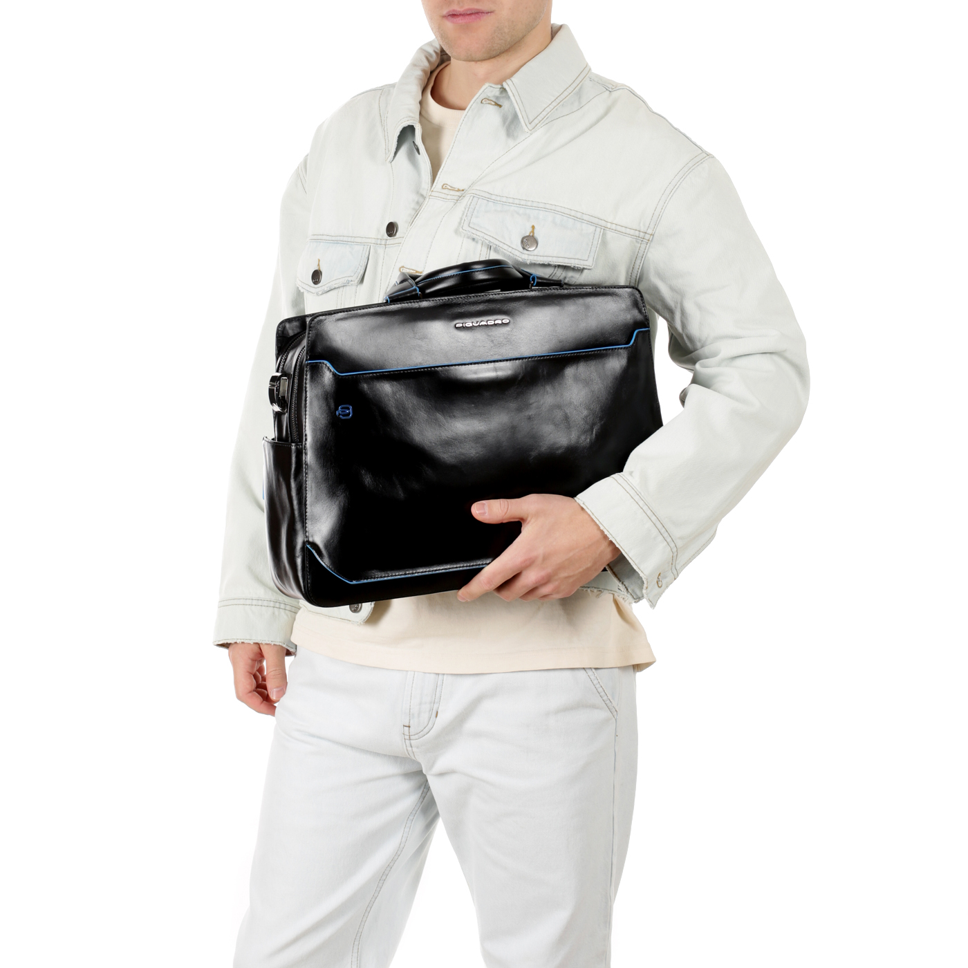 Сумка для ноутбука и документов Piquadro Blue square