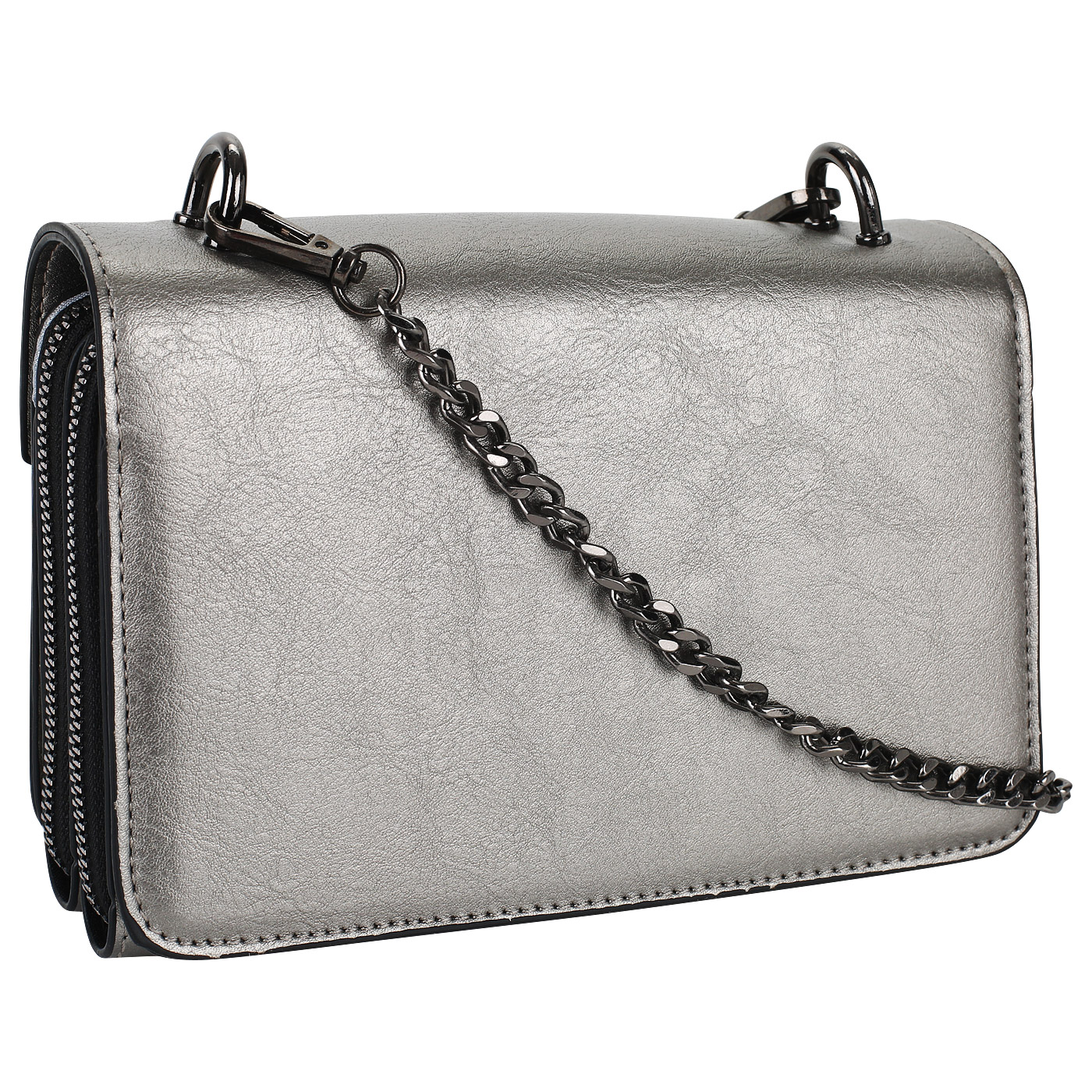 Серебристая сумочка через плечо Dispacci 