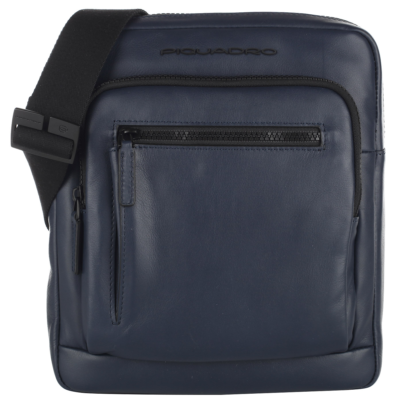 Piquadro Мужская сумка-планшет из синей кожи