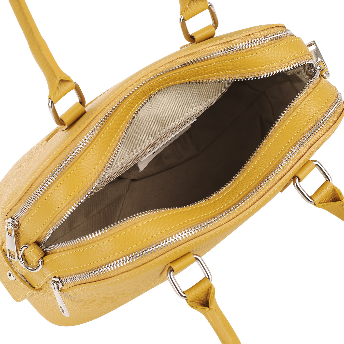 Желтая кожаная сумка Piumelli Sydney