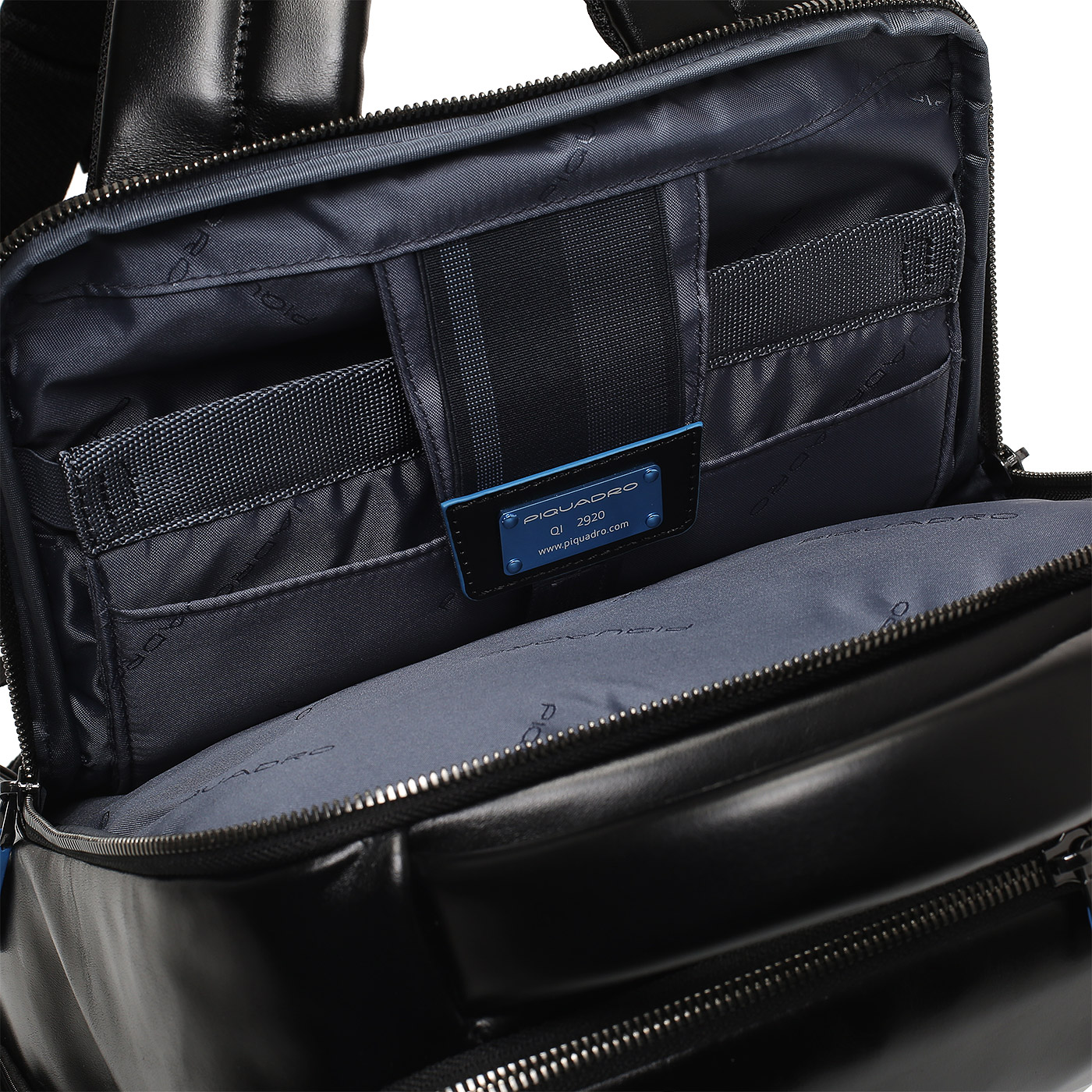 Кожаный рюкзак Piquadro Blue square