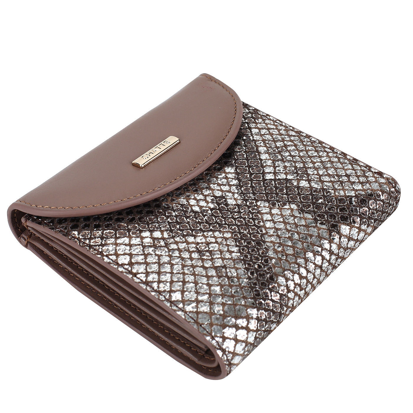 Кожаное складное женское портмоне Chatte Tiffany