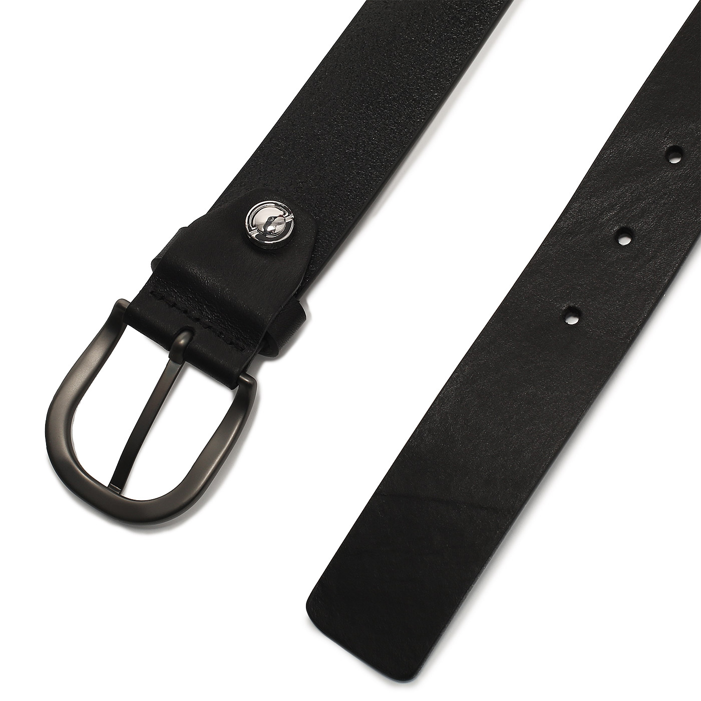 Ремень из гладкой кожи Piquadro Black square