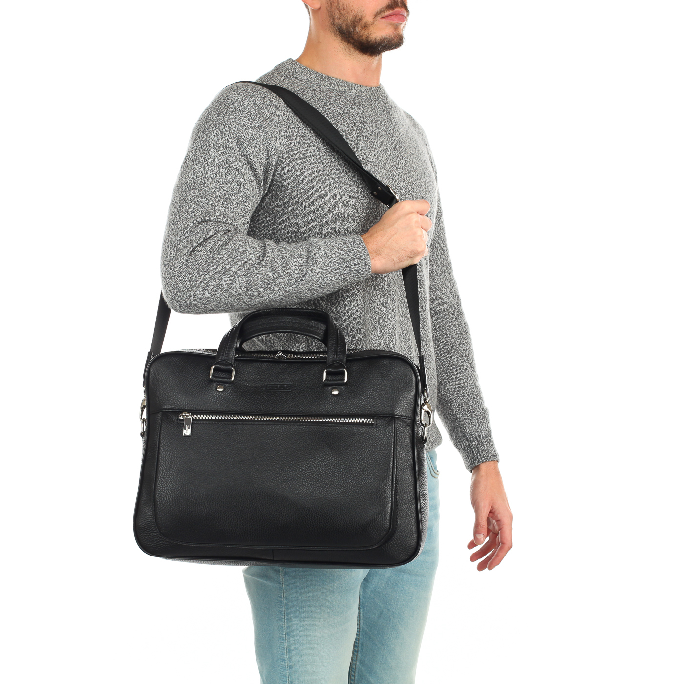 Деловая сумка из кожи Stevens 