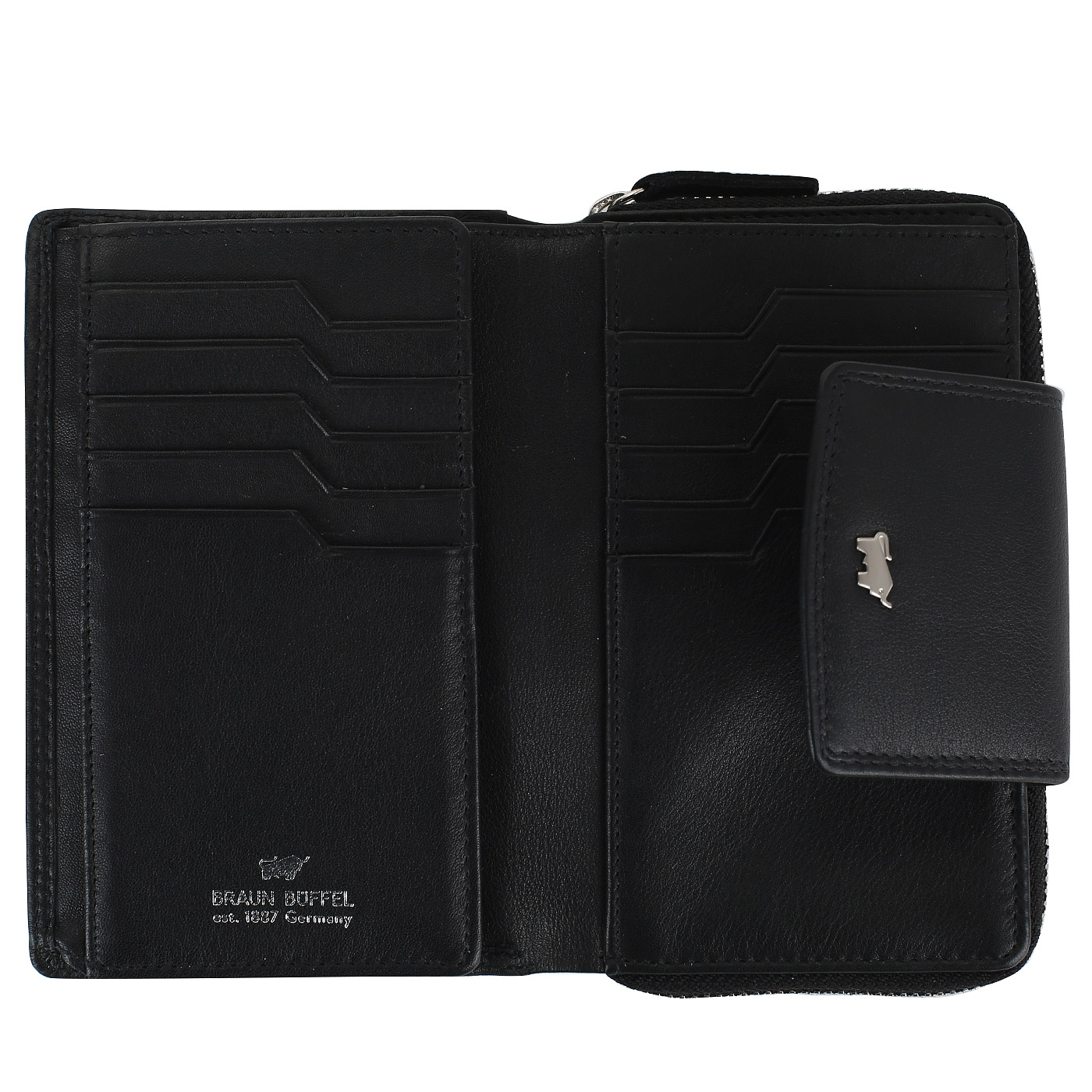 Портмоне из гладкой черной кожи Braun Buffel Golf Secure