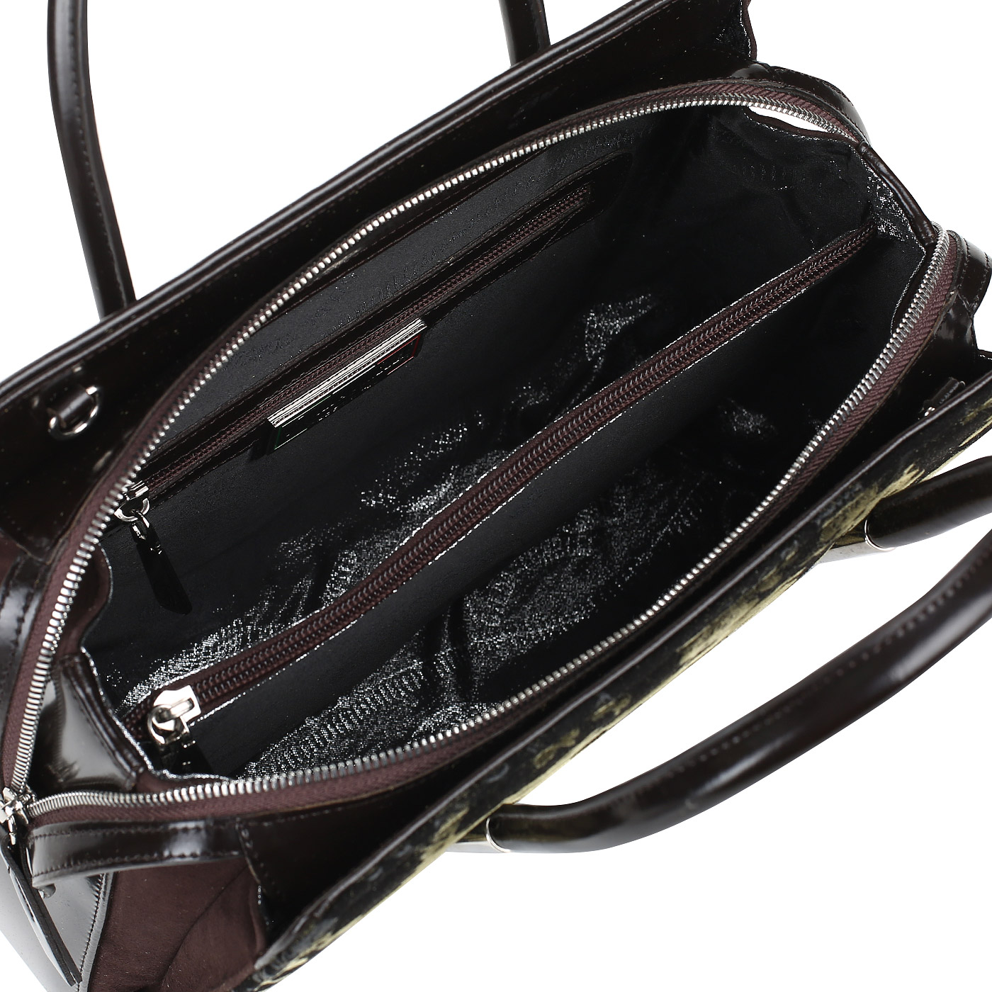 Комбинированная сумка на двойной молнии Gilda Tonelli Fiori Pad