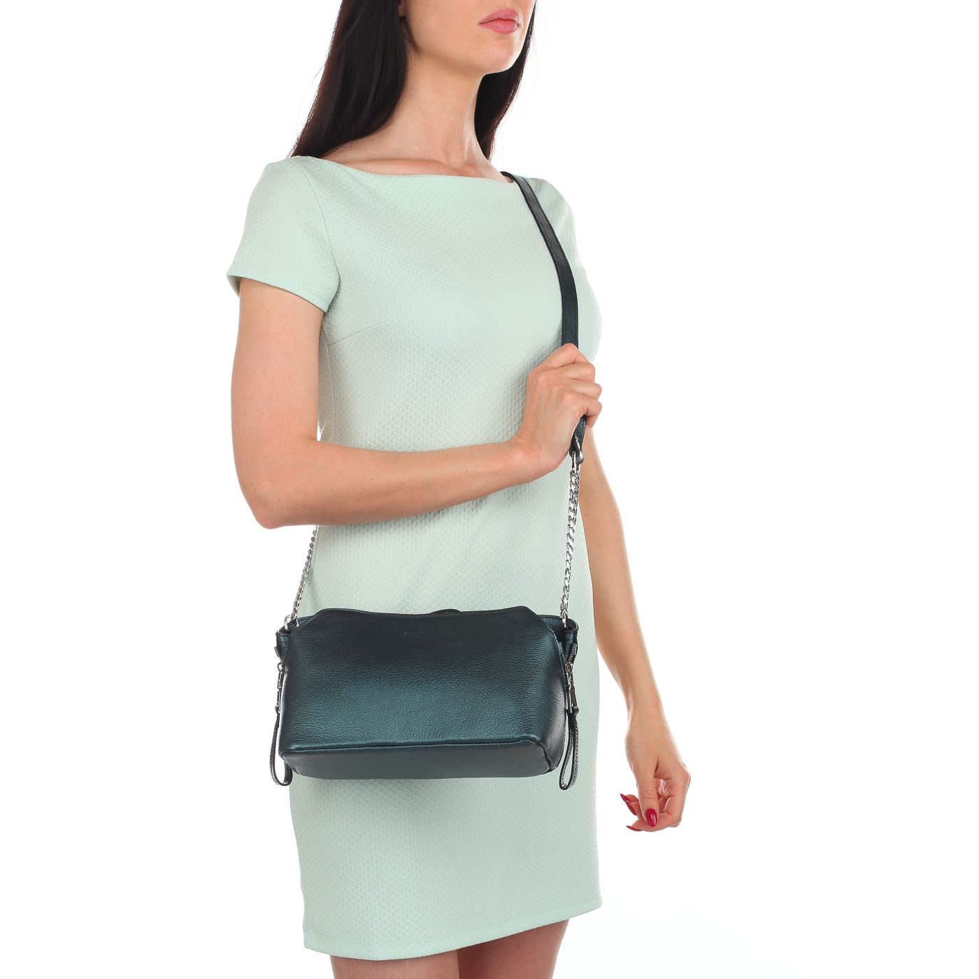 Сумочка из металлизированной кожи Chatte 