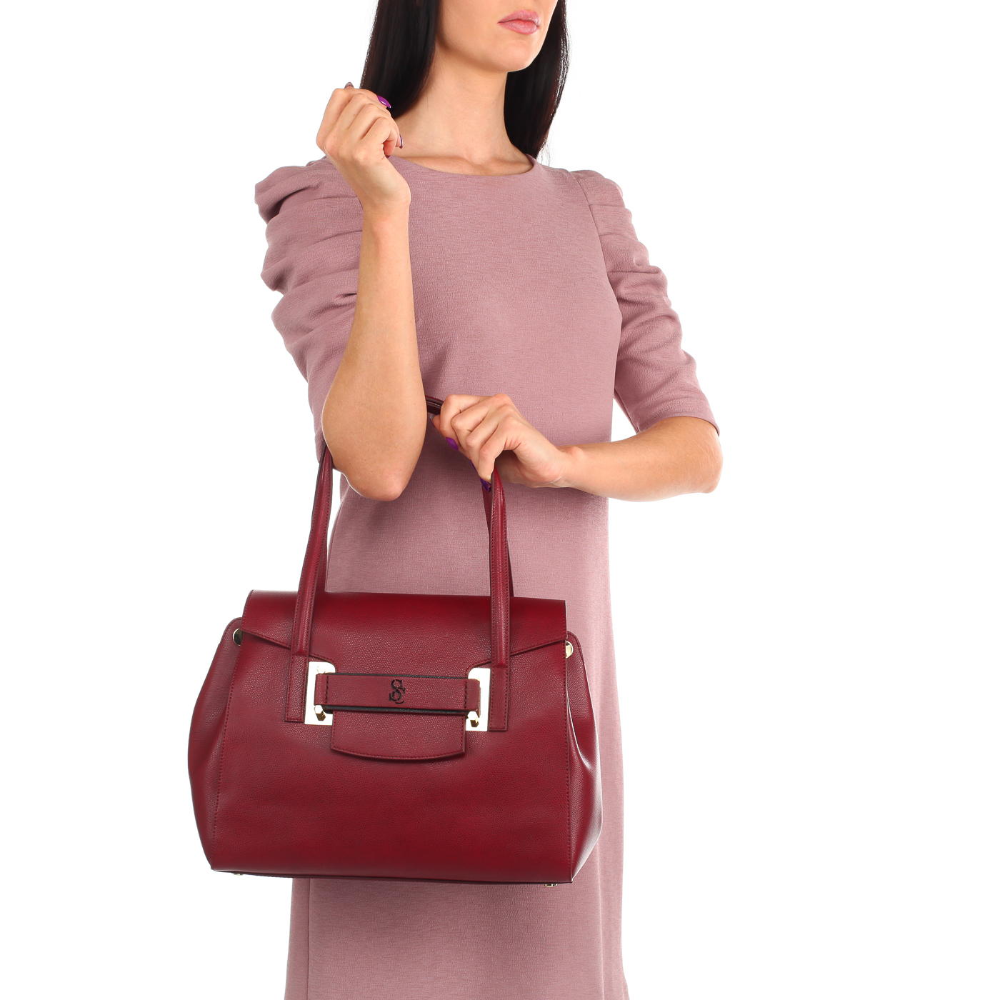 Сумка из тисненой натуральной кожи Carlo Salvatelli Lord