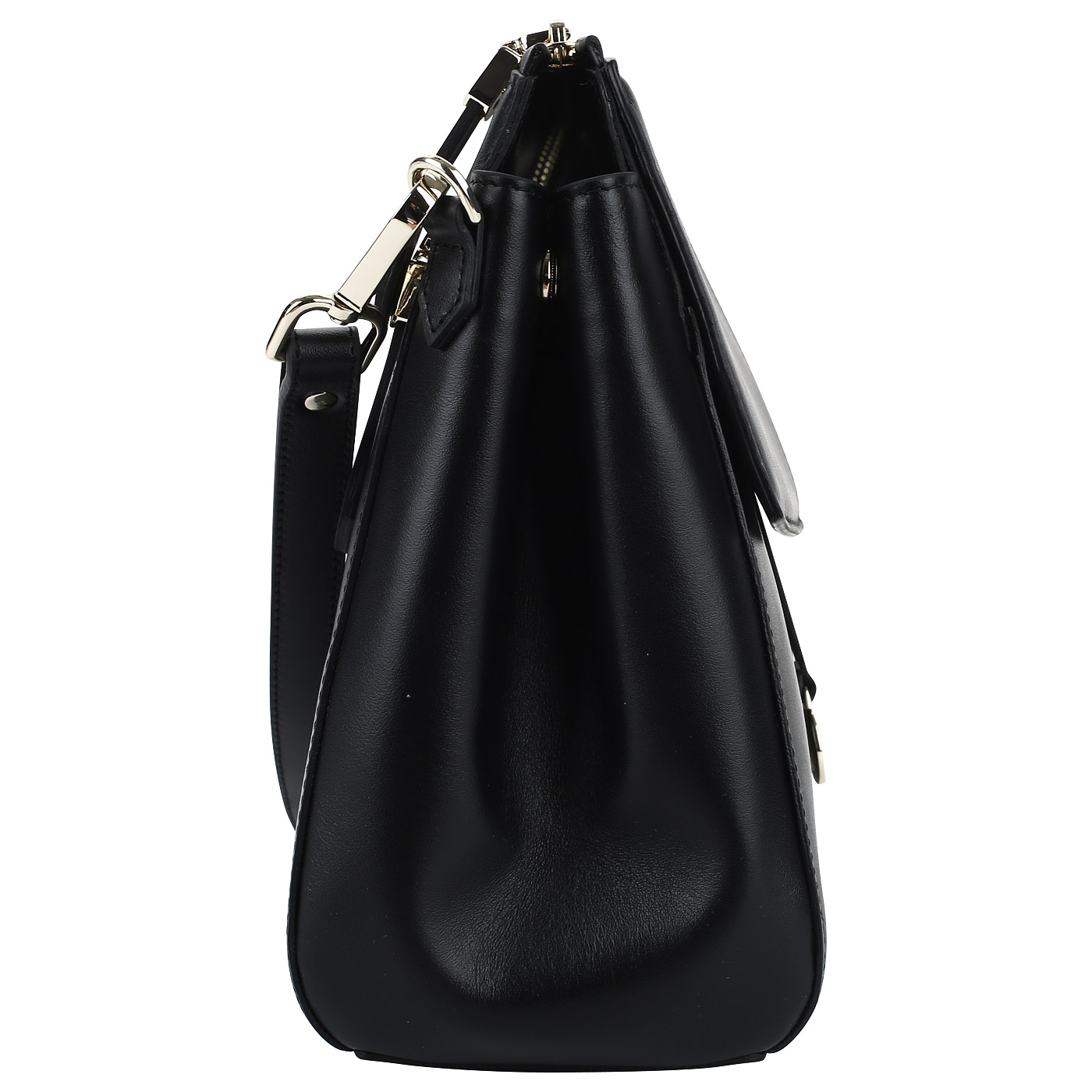 Черная сумочка на молнии Aurelli Shine