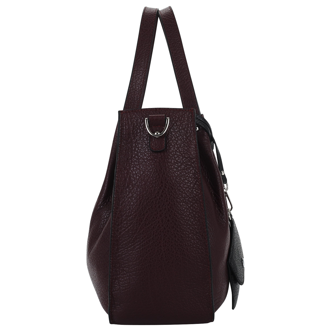 Бордовая сумка с брелоком Chatte Marseille