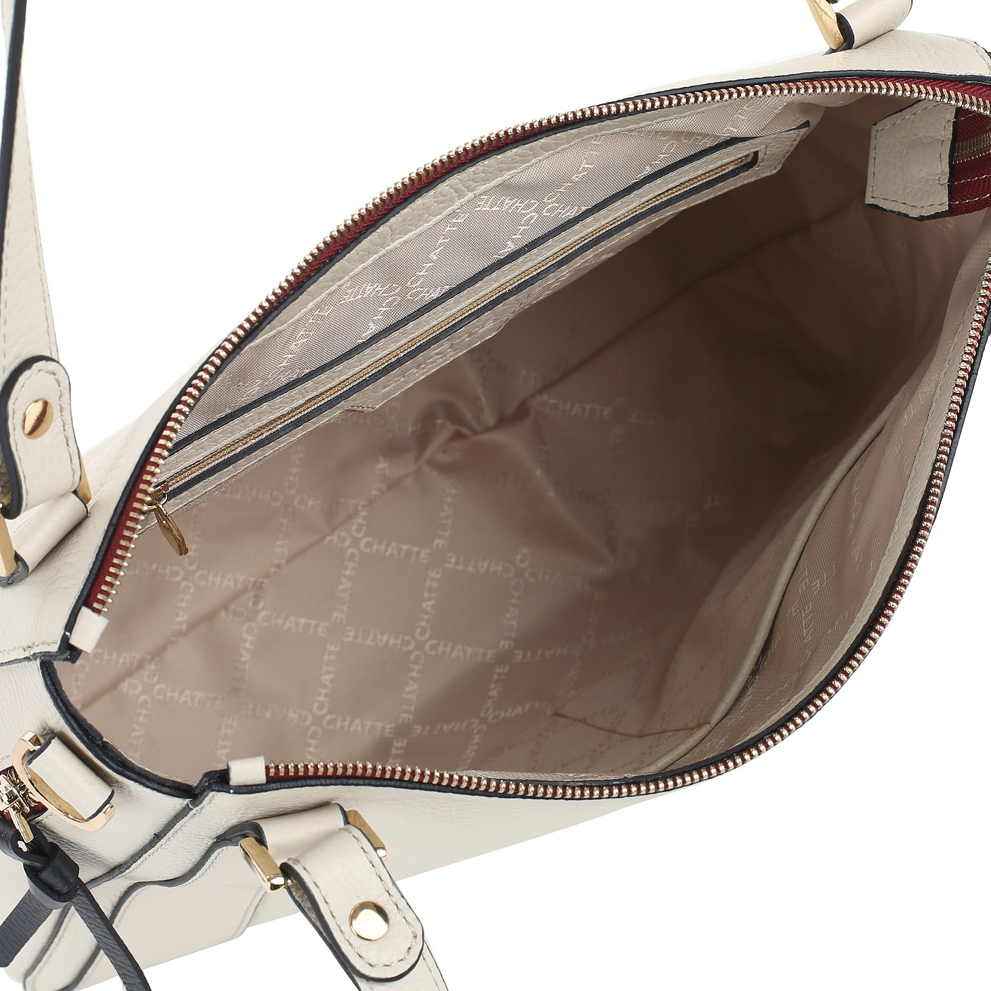 Кремовая сумка на молнии Chatte Marseille