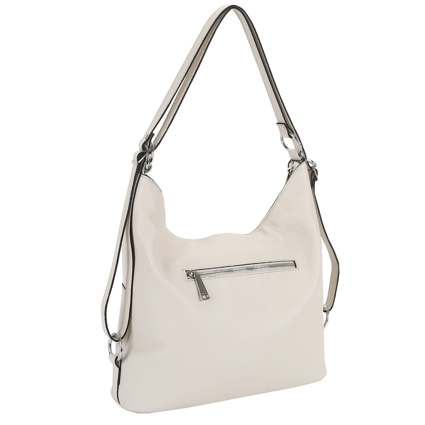 Кремовая кожаная сумка Chatte Marseille