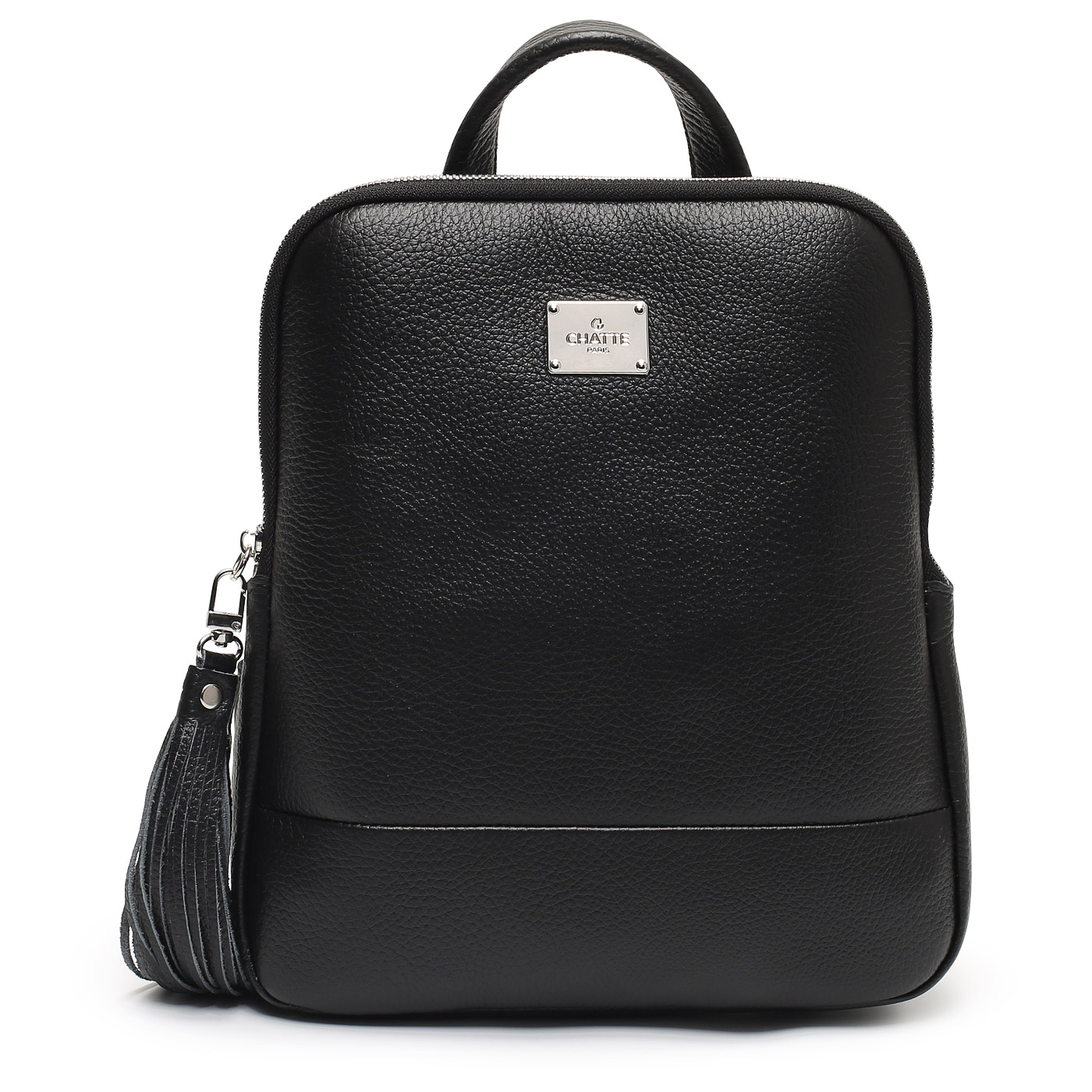 Chatte Черный кожаный рюкзак