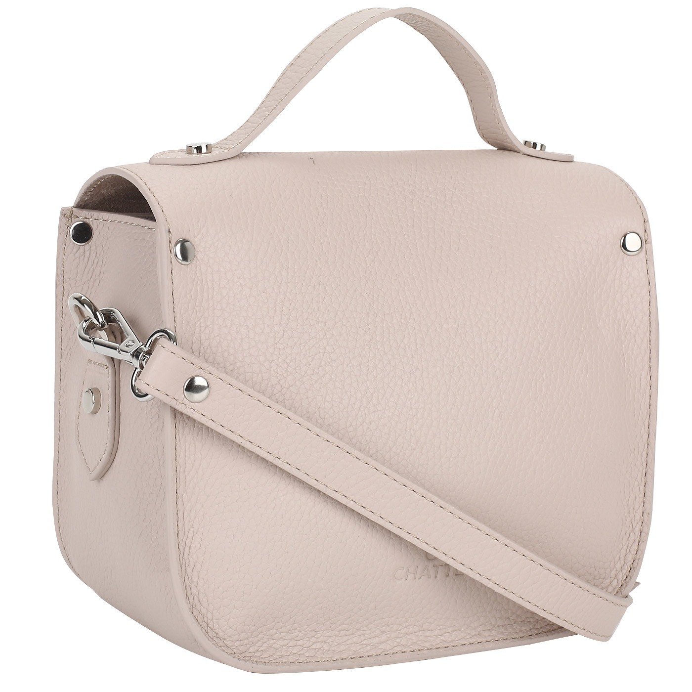 Сумочка из светло-розовой кожи Chatte Marseille