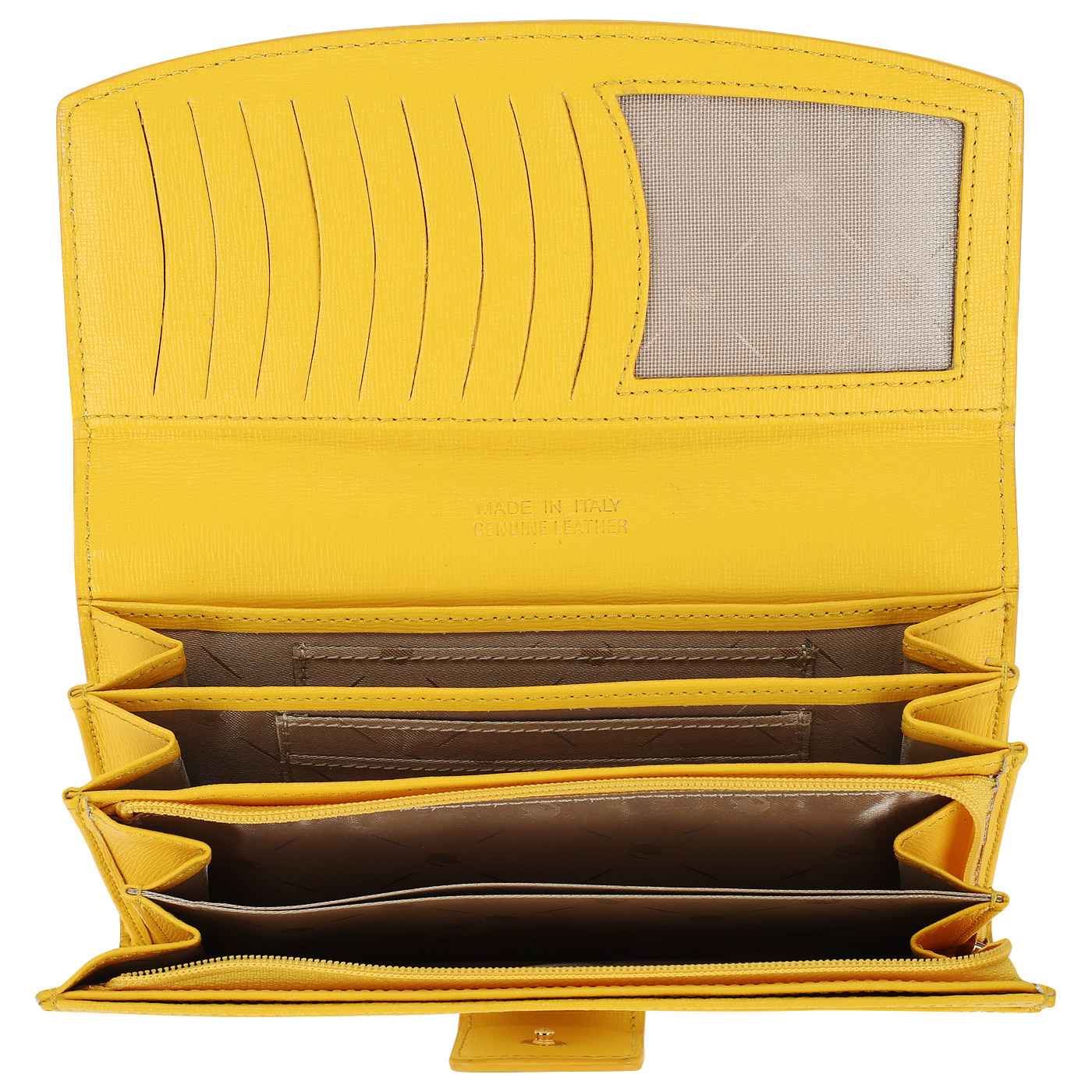 Кошелек с желтым тиснением Chatte Bloom