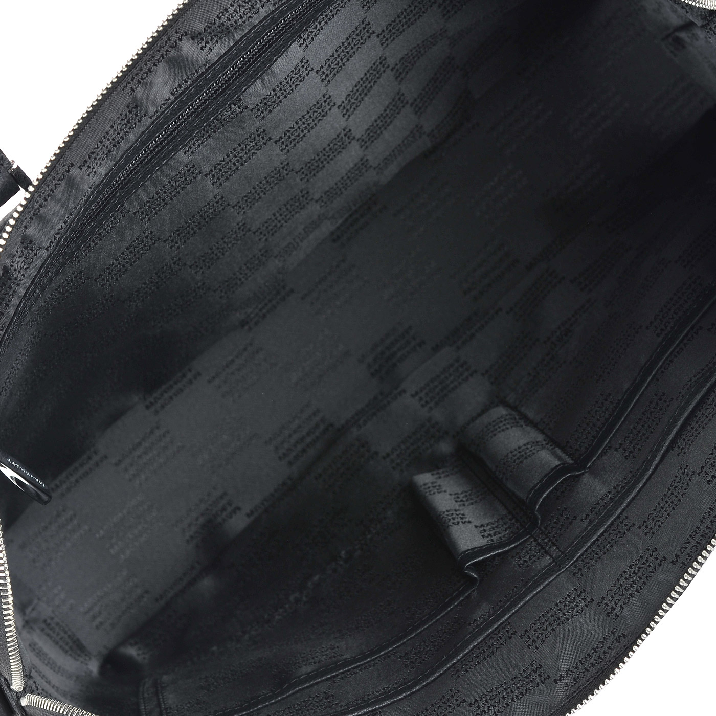 Мужская деловая сумка из комбинированной черной кожи Mayrhoff Berlin