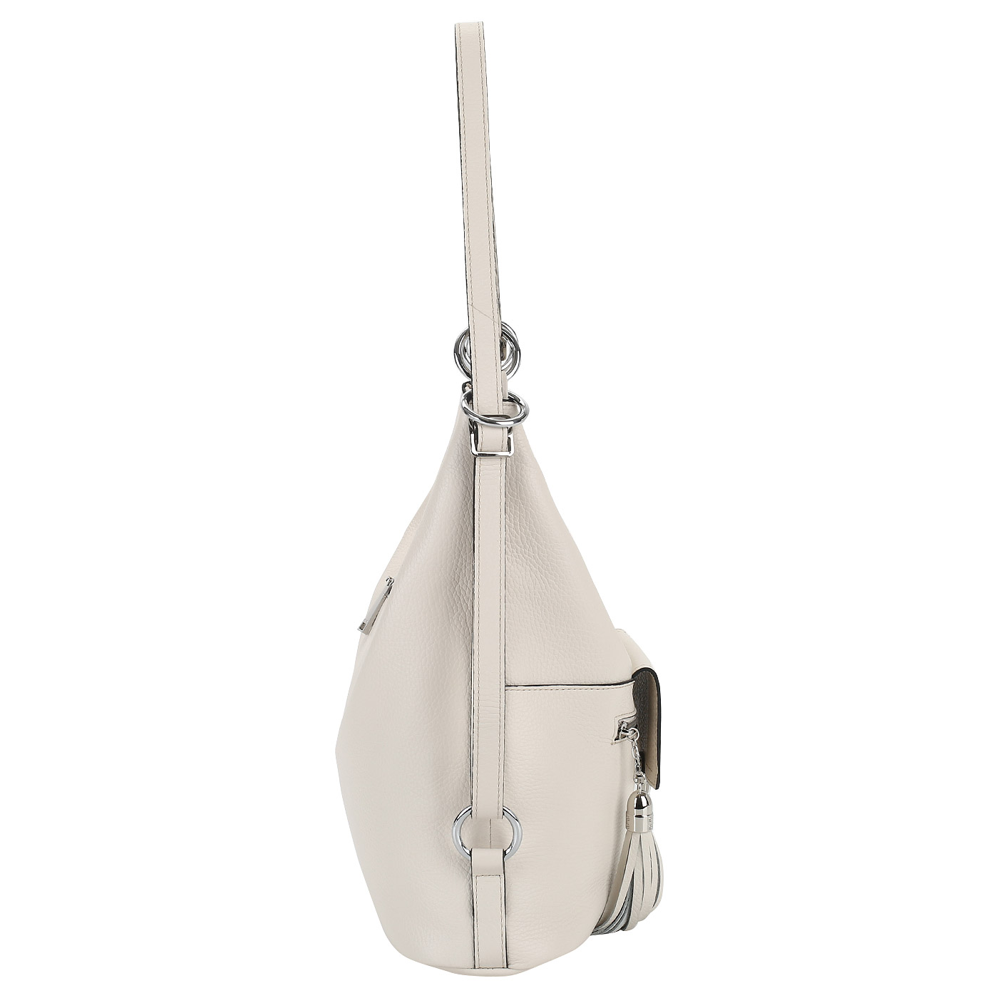 Кремовая кожаная сумка Chatte Marseille