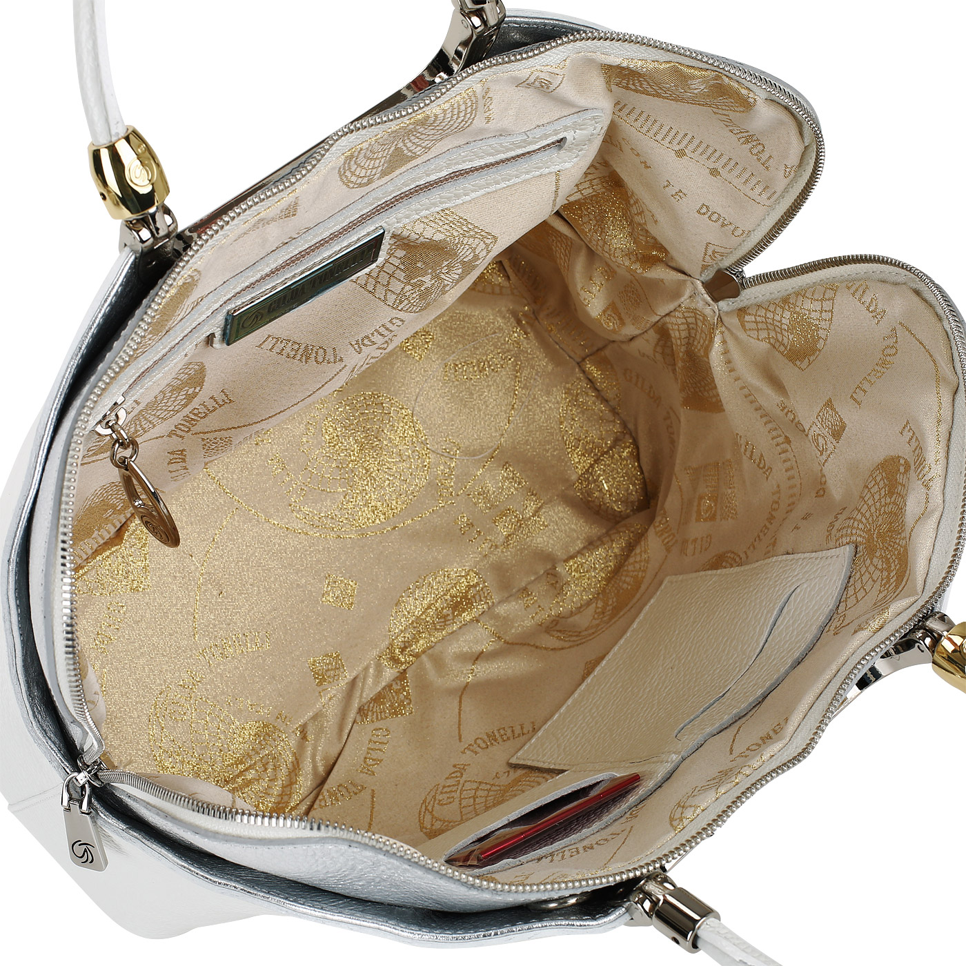 Кожаная сумка из зернистой кожи Gilda Tonelli Niagara Lamin