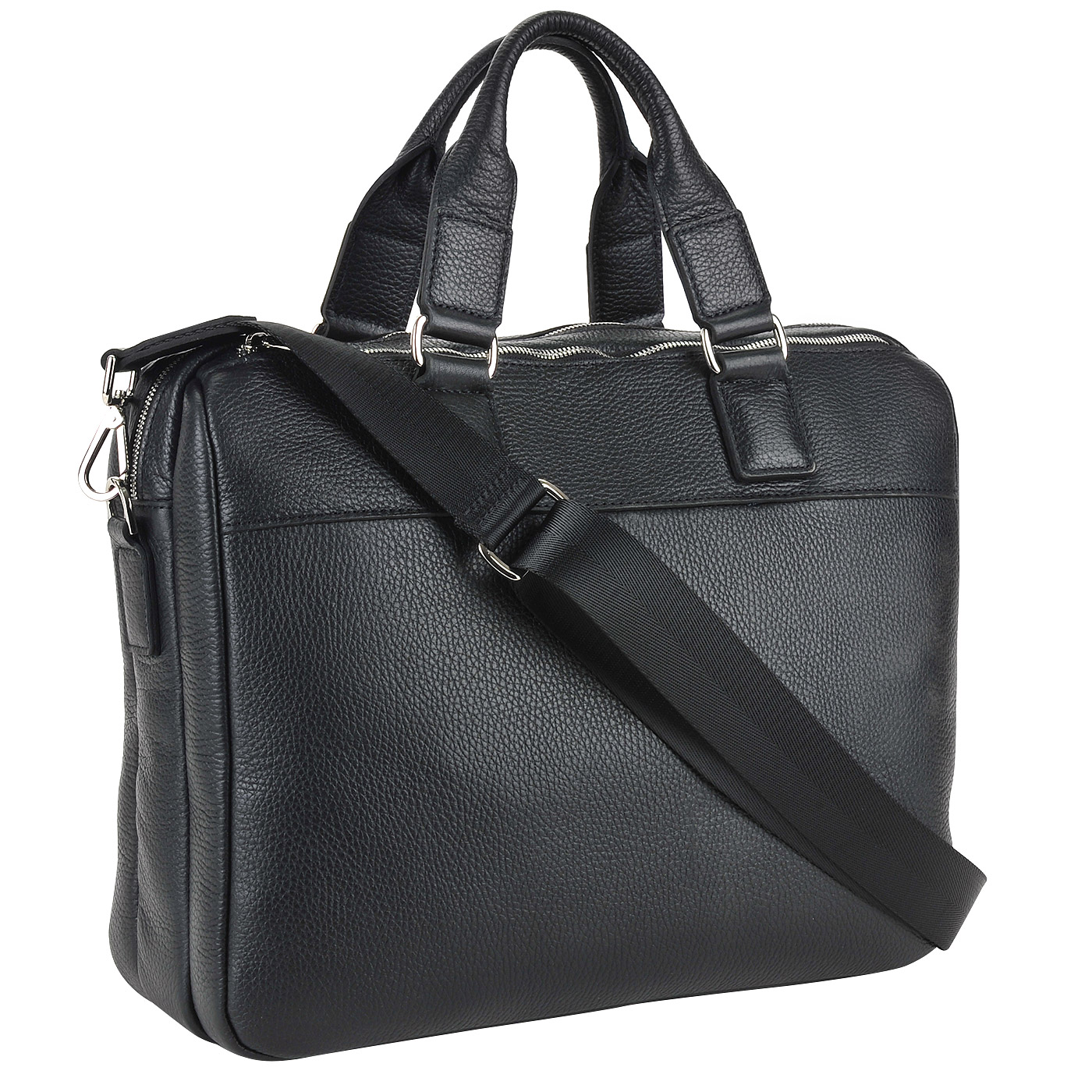 Вместительная мужская деловая сумка из натуральной кожи Stevens 