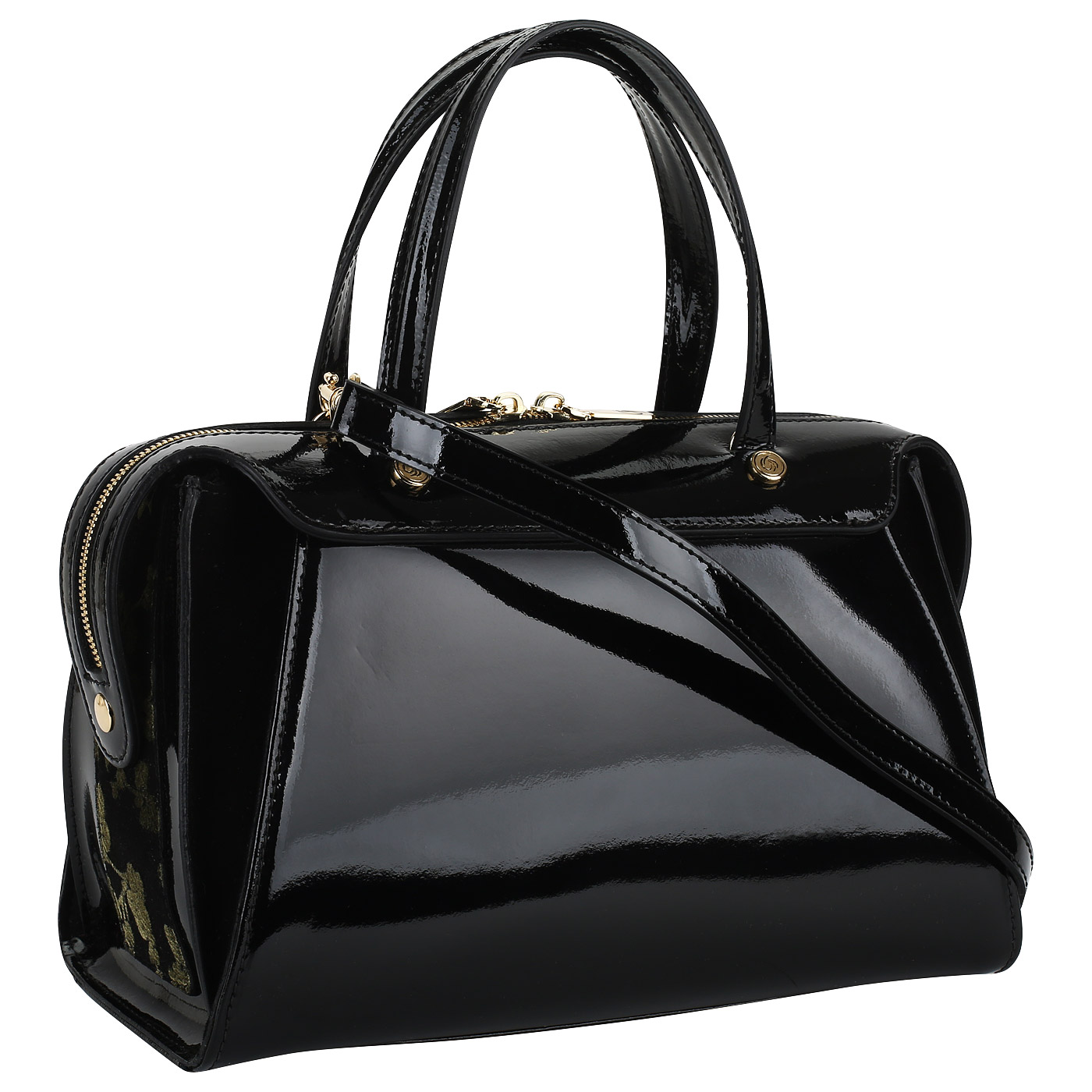 Сумка из замши и лаковой кожи Gilda Tonelli Vern Cap Fiori