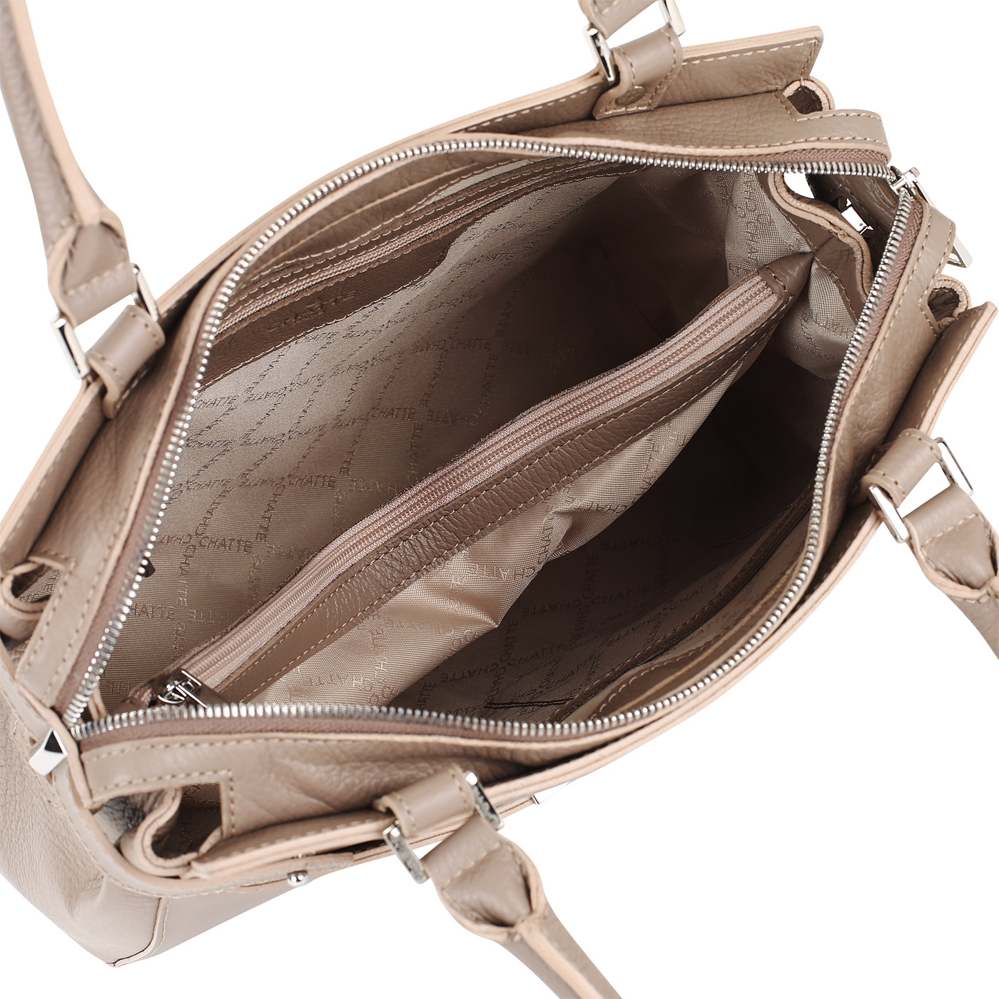 Кожаная сумка на молнии Chatte 