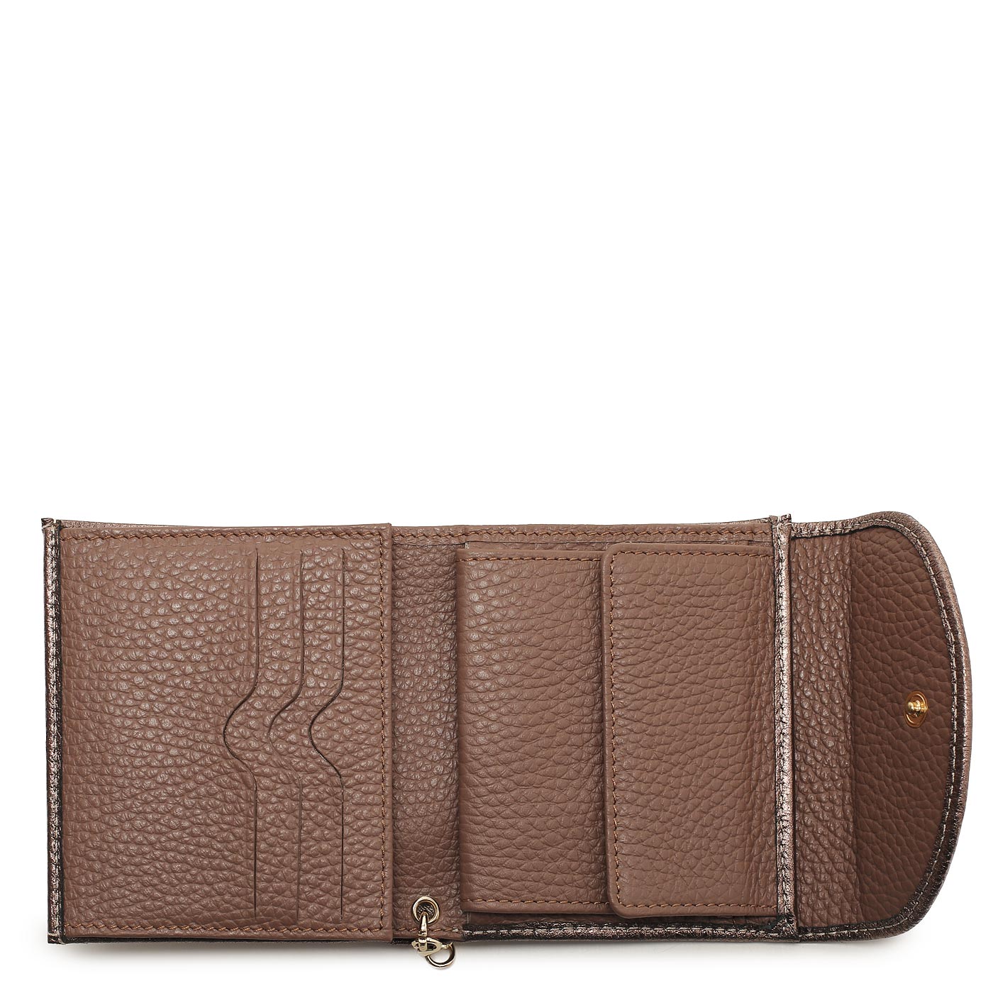 Кожаное портмоне на кнопке Chatte Amelie shine