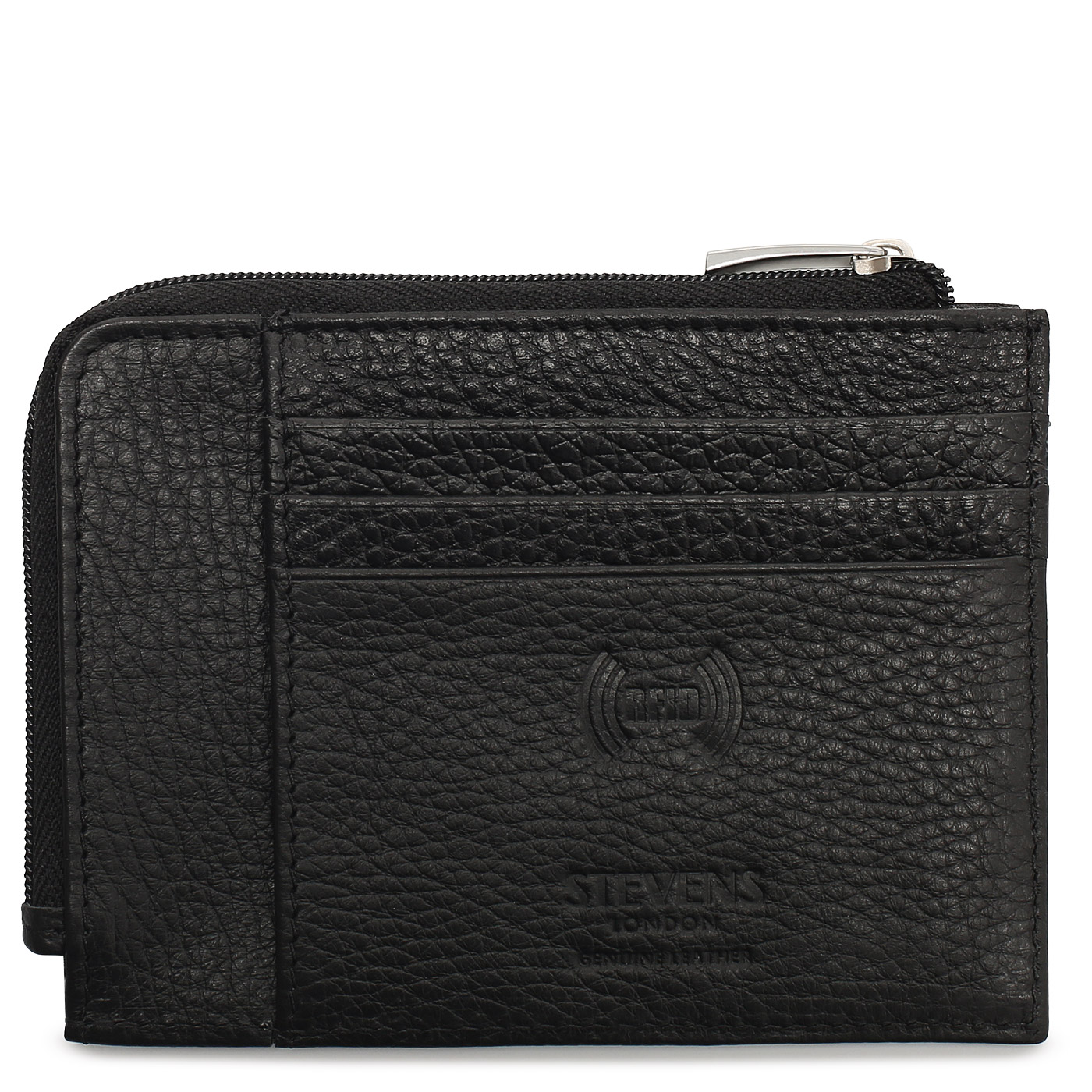 Кожаная визитница на молнии Stevens 